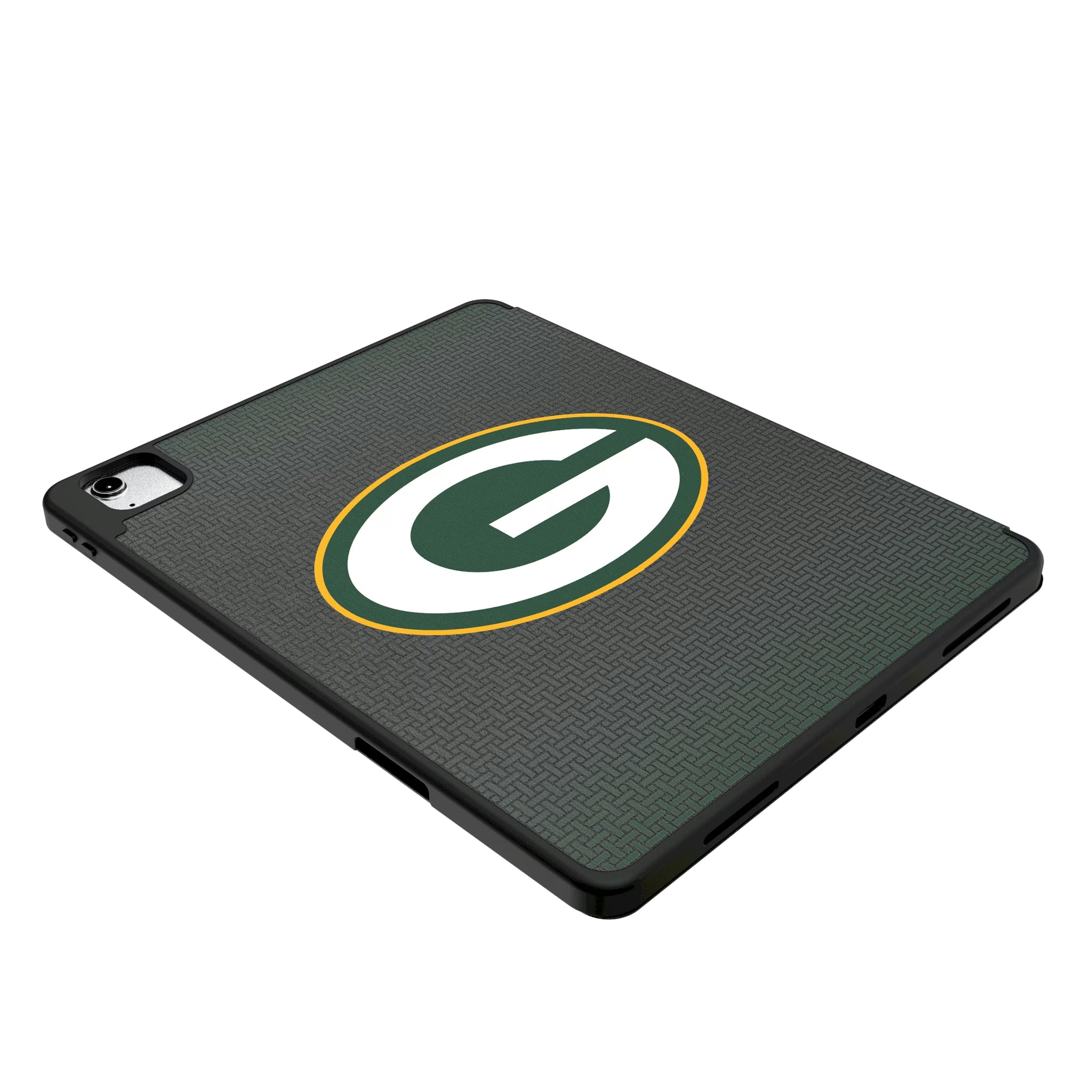 Green Bay Packers Personalized Linen iPad Tablet Case for Apple iPad - Isometric View