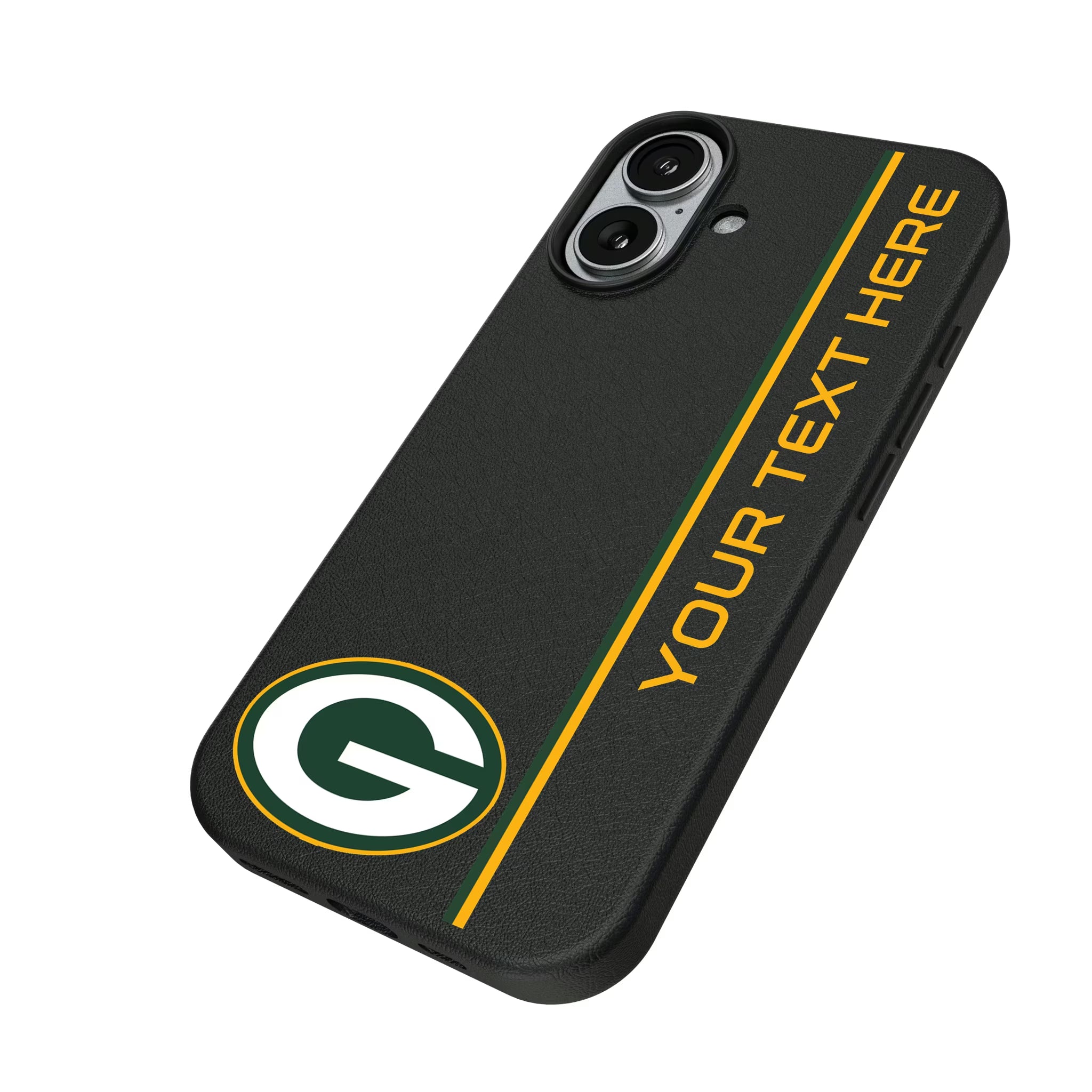 Green Bay Packers Personalized Sidebard iPhone MagSafe Compatible Phone Case for Apple iPhone - Isometric View#Device_iPhone 17
