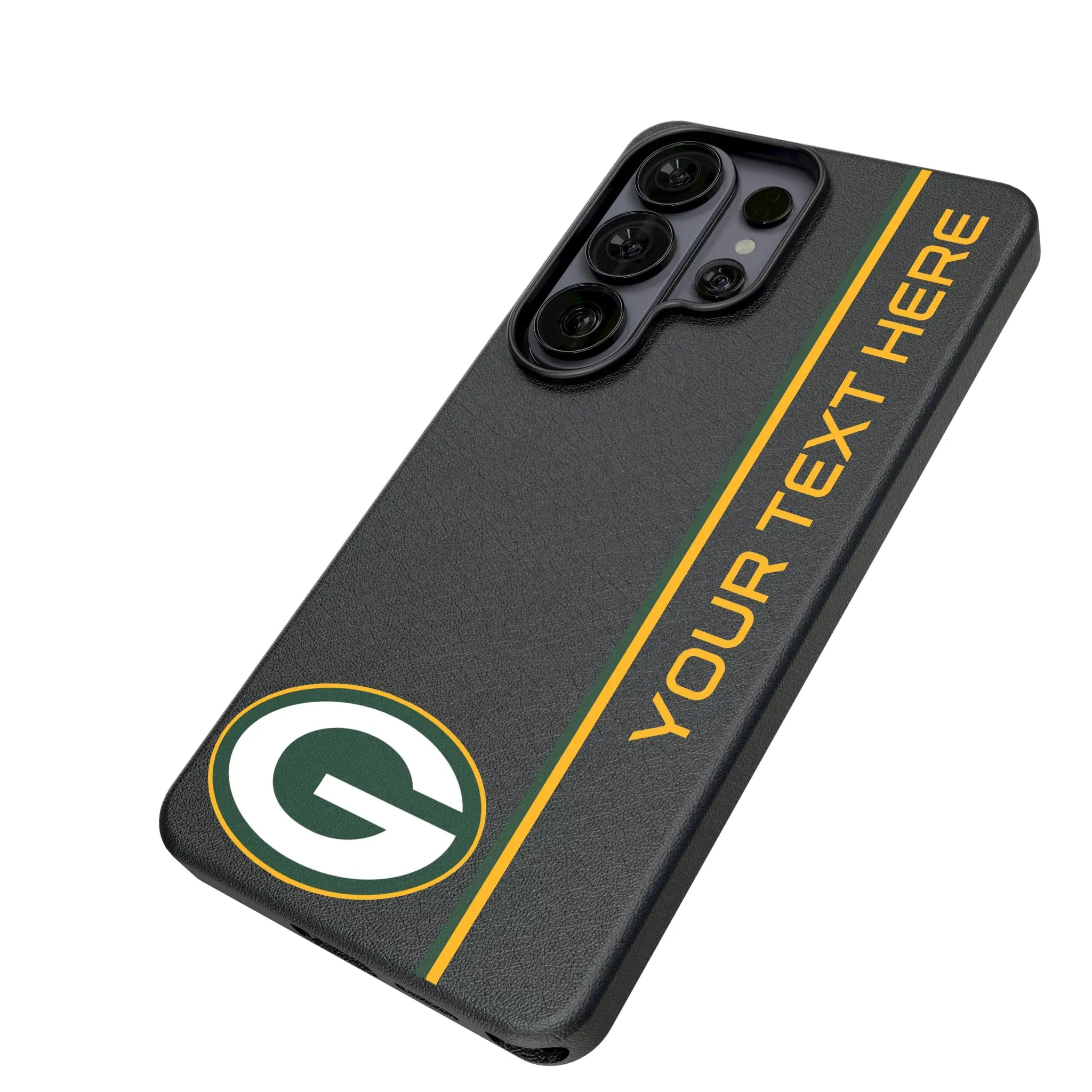 Green Bay Packers Personalized Sidebard Galaxy MagSafe Compatible Phone Case for Samsung Galaxy - Isometric View#Device_Galaxy S26 Ultra