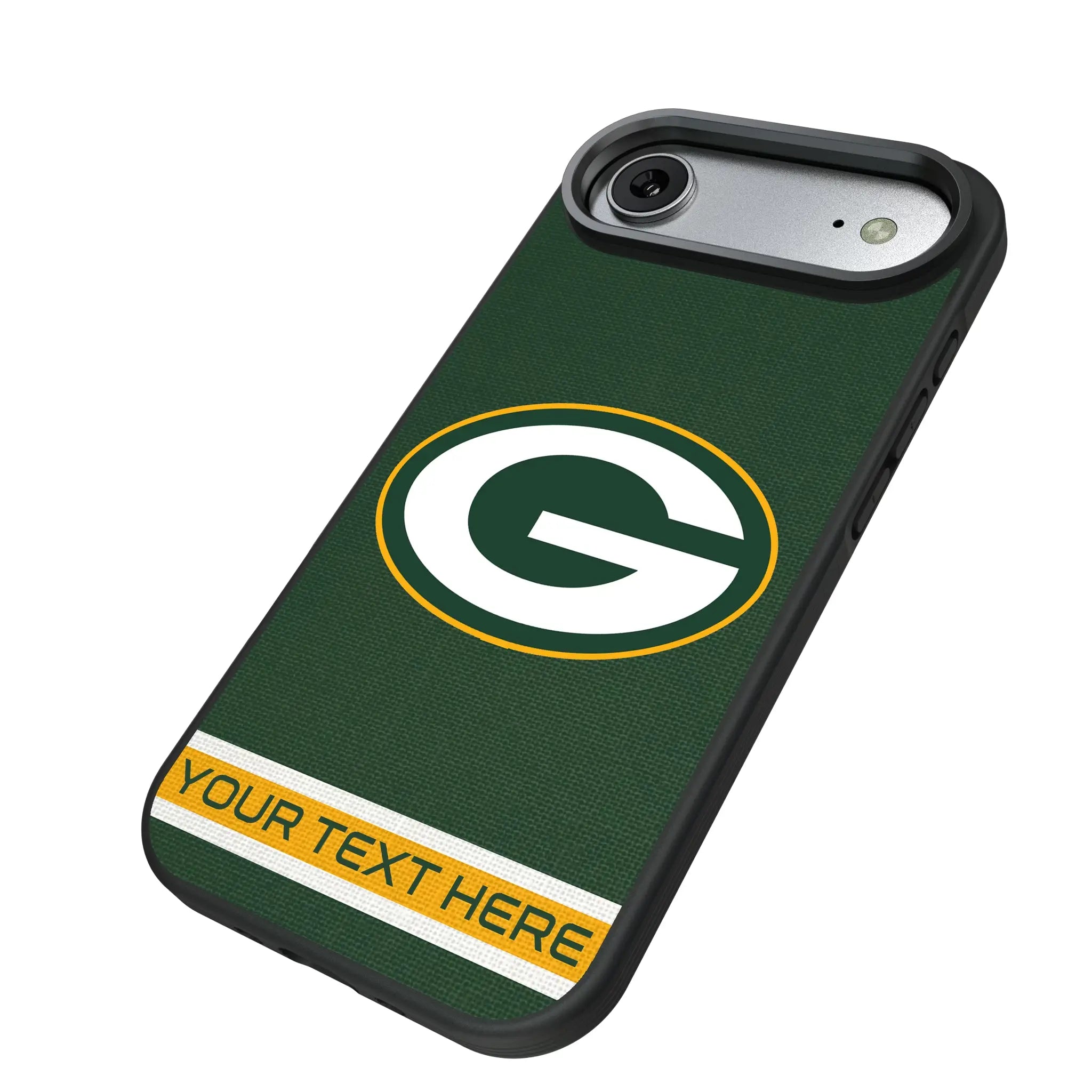 Green Bay Packers Personalized Stripe iPhone Bump Phone Case for Apple iPhone - Isometric View#Device_iPhone Air