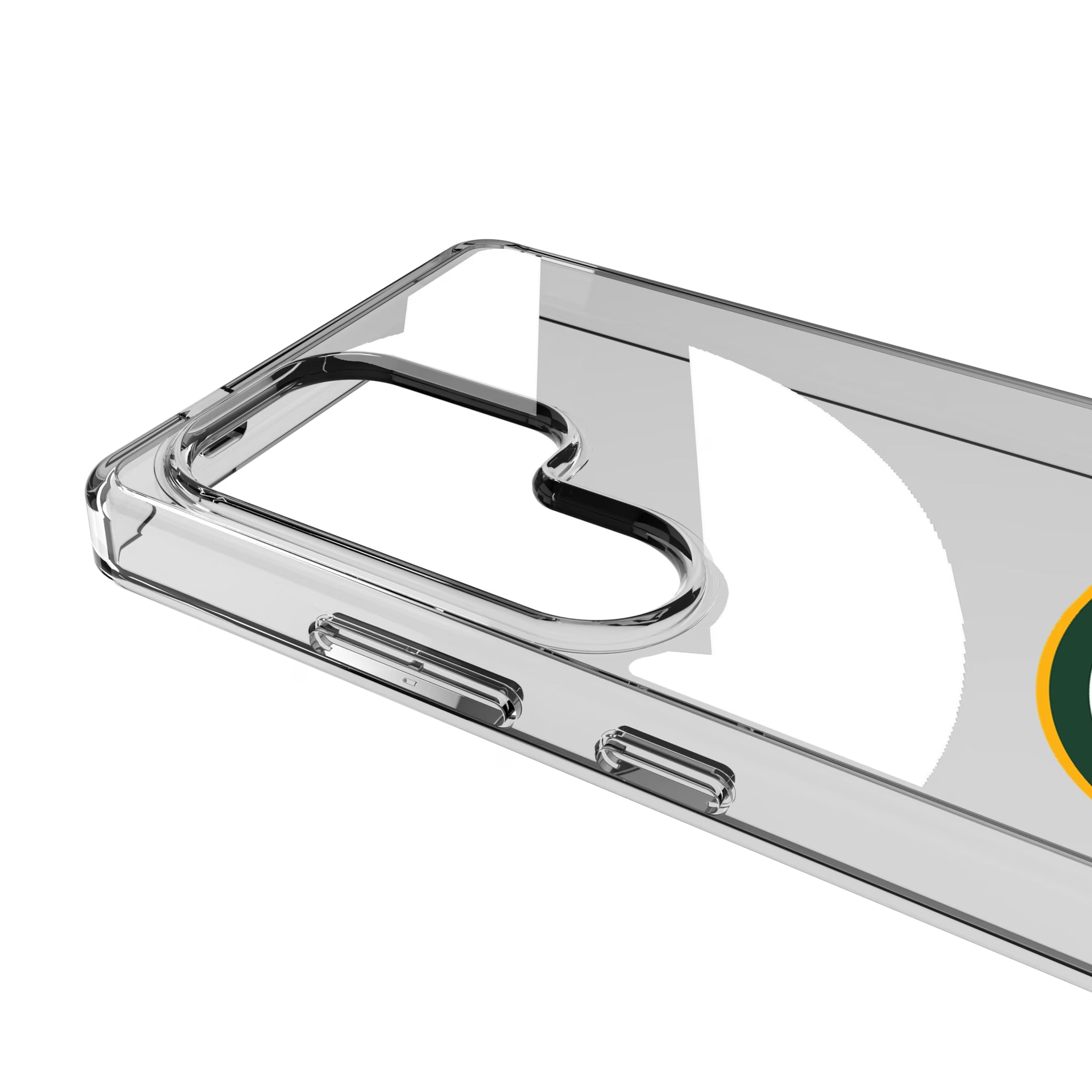 Green Bay Packers Personalized Tilt Galaxy Clear Phone Case for Samsung Galaxy - Detail