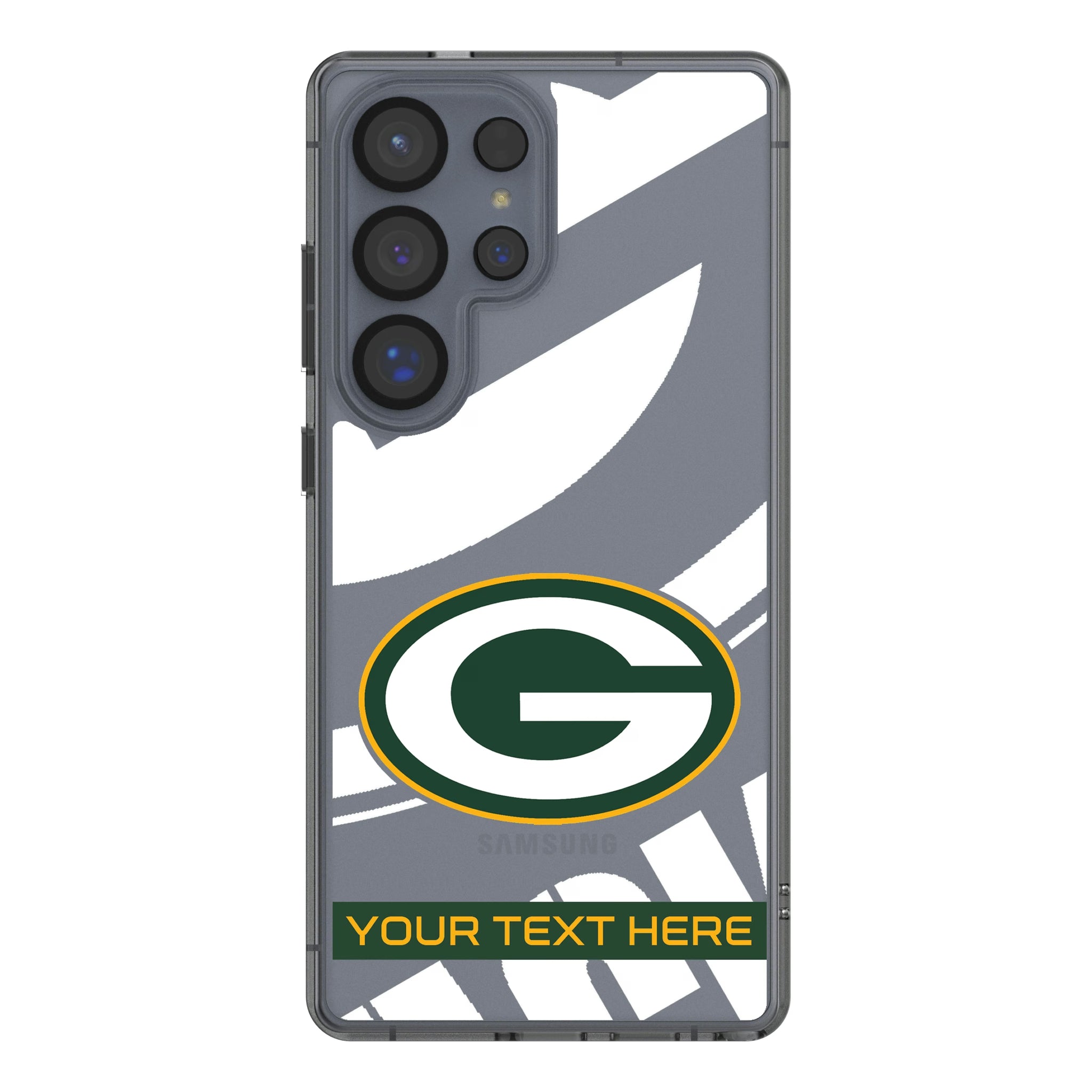 Green Bay Packers Personalized Tilt Galaxy Clear Phone Case for Samsung Galaxy