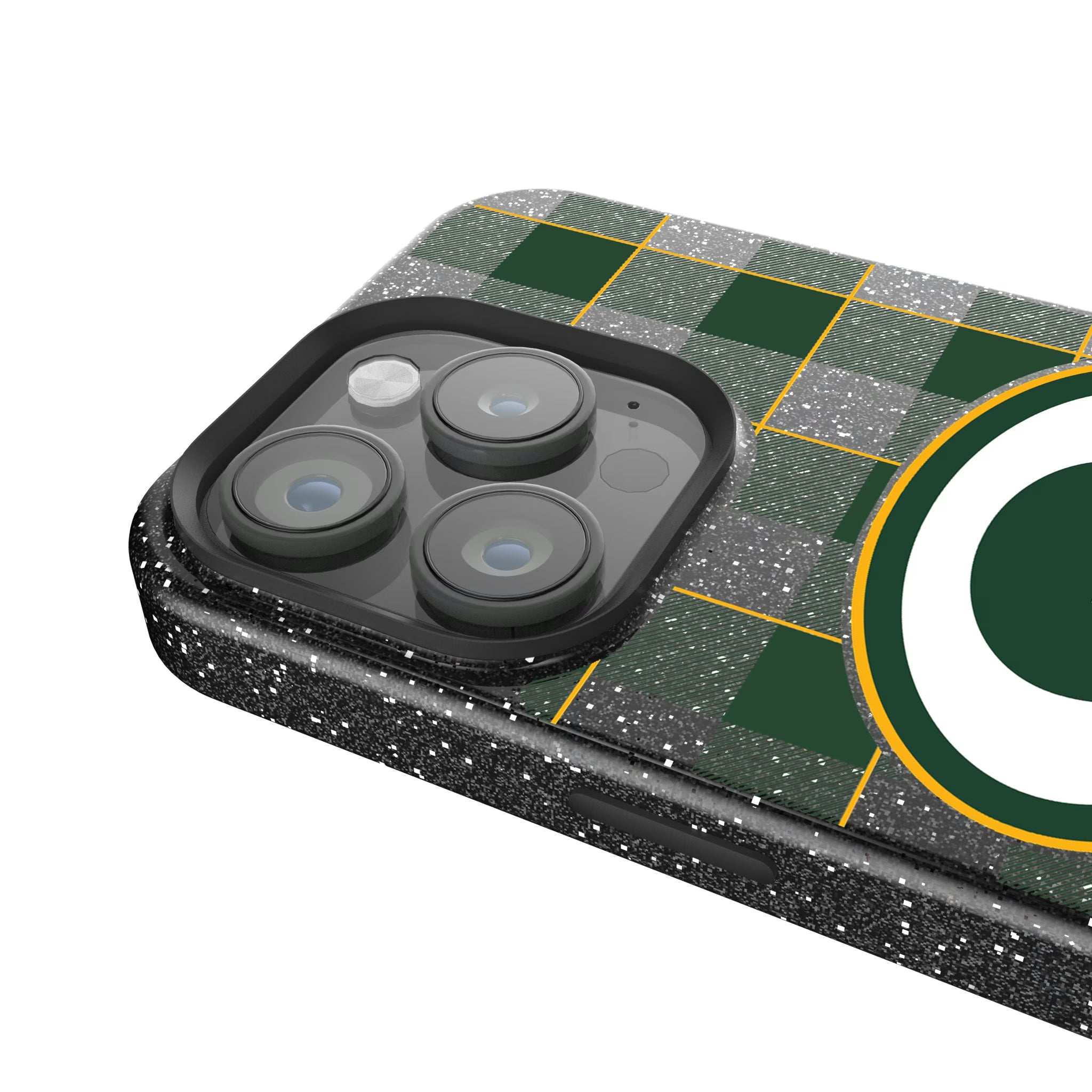Green Bay Packers Plaid iPhone Bling Phone Case for Apple iPhone - Detail