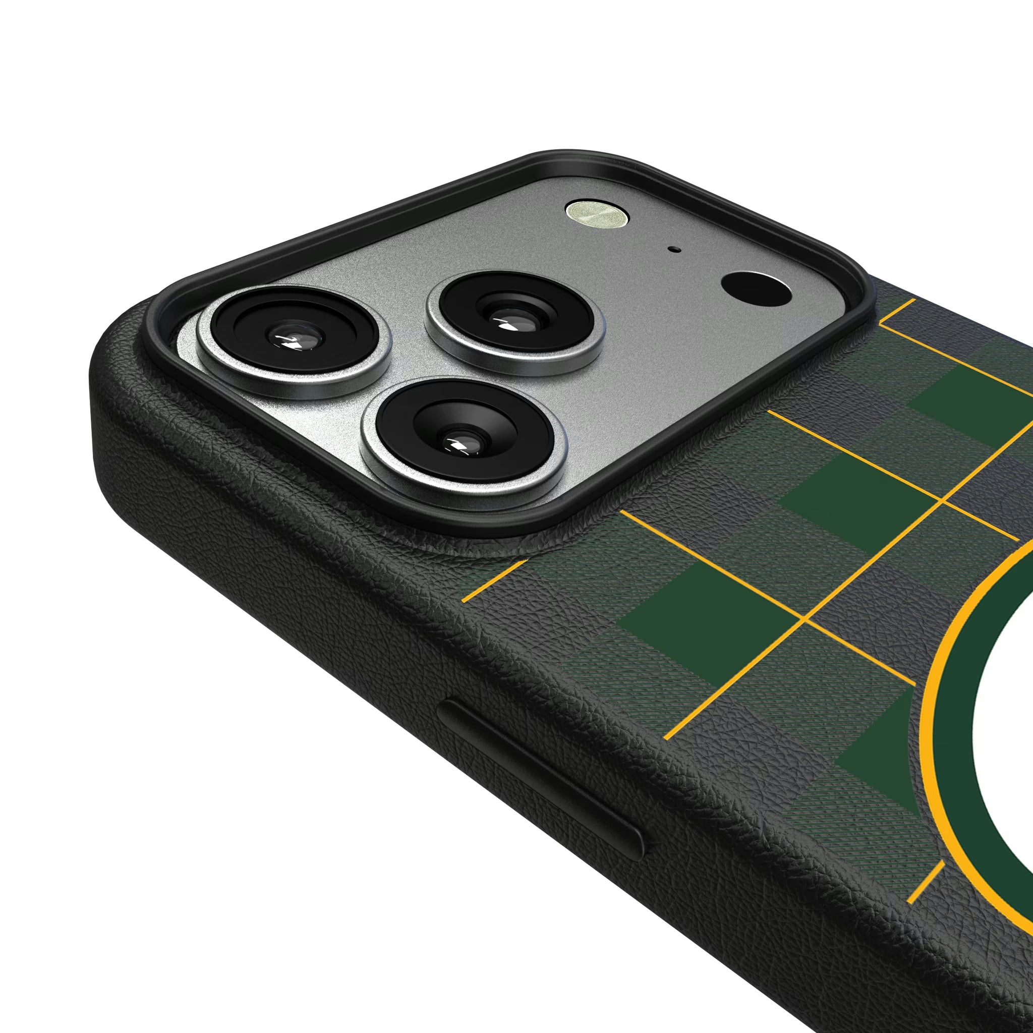 Green Bay Packers Plaid iPhone MagSafe Compatible Phone Case for Apple iPhone - Detail#Device_iPhone 17 Pro