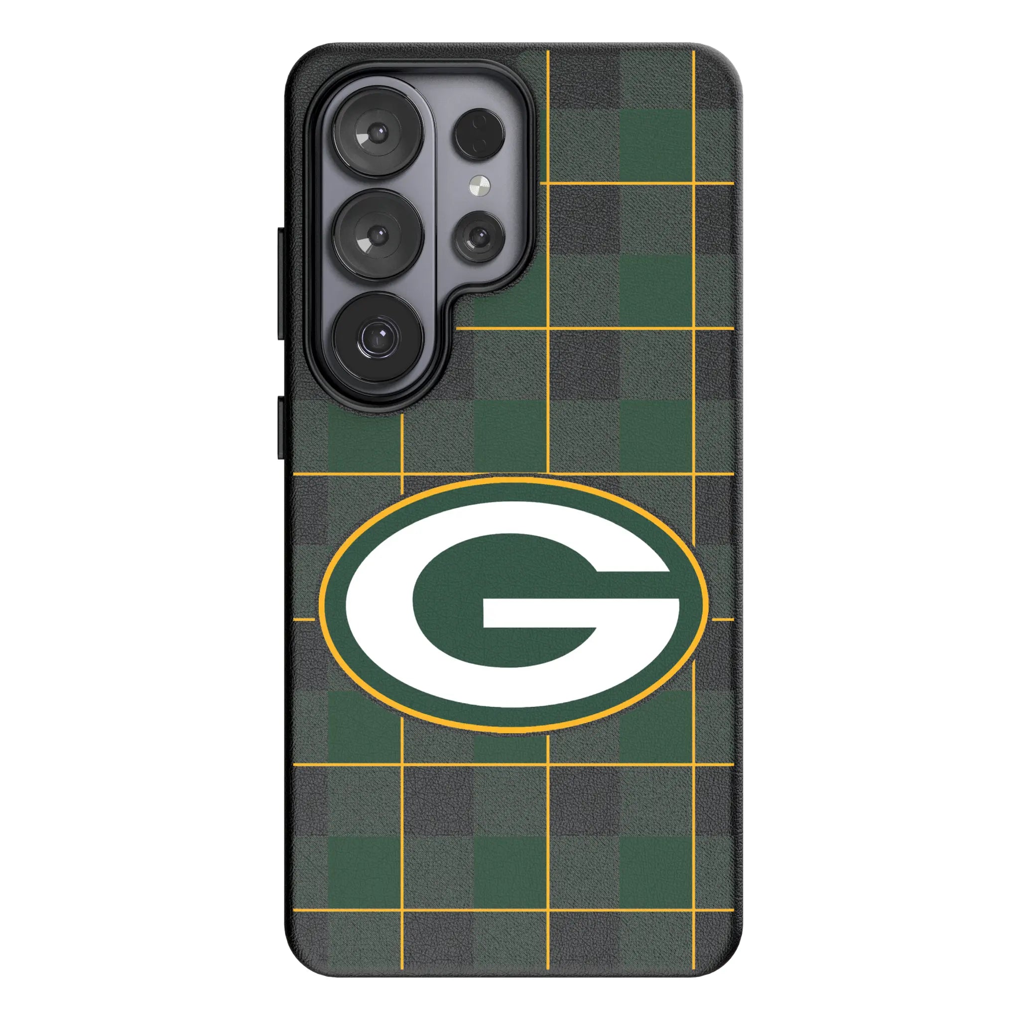 Green Bay Packers Plaid Galaxy MagSafe Compatible Phone Case for Samsung Galaxy#Device_Galaxy S26 Ultra