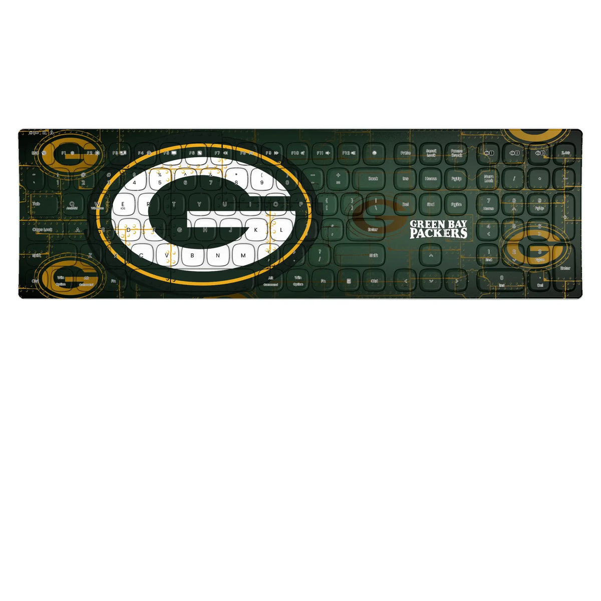 Green Bay Packers Rivet KKB605 Curved Wireless Keyboard