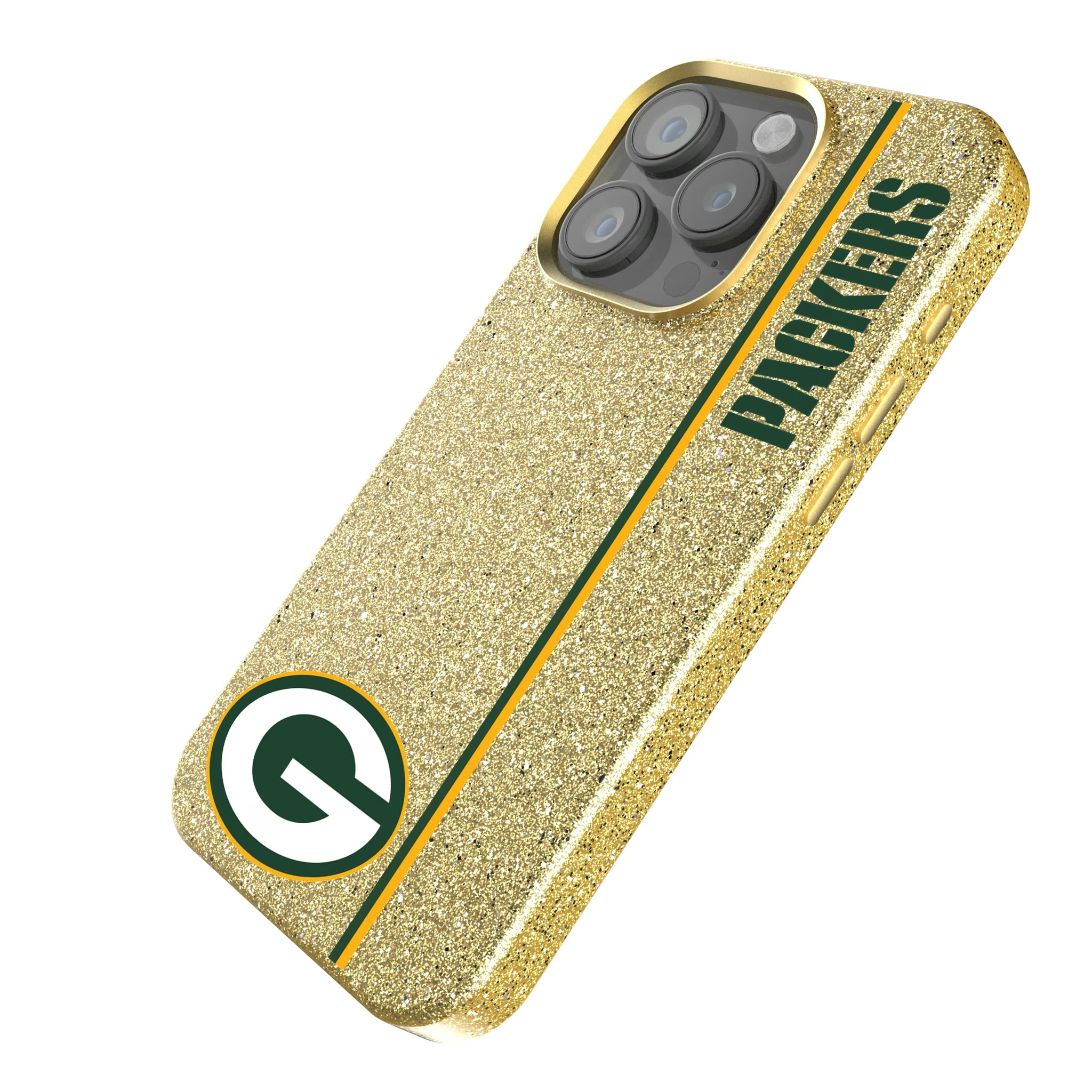Green Bay Packers Sidebar iPhone Bling Phone Case for Apple iPhone - Isometric View