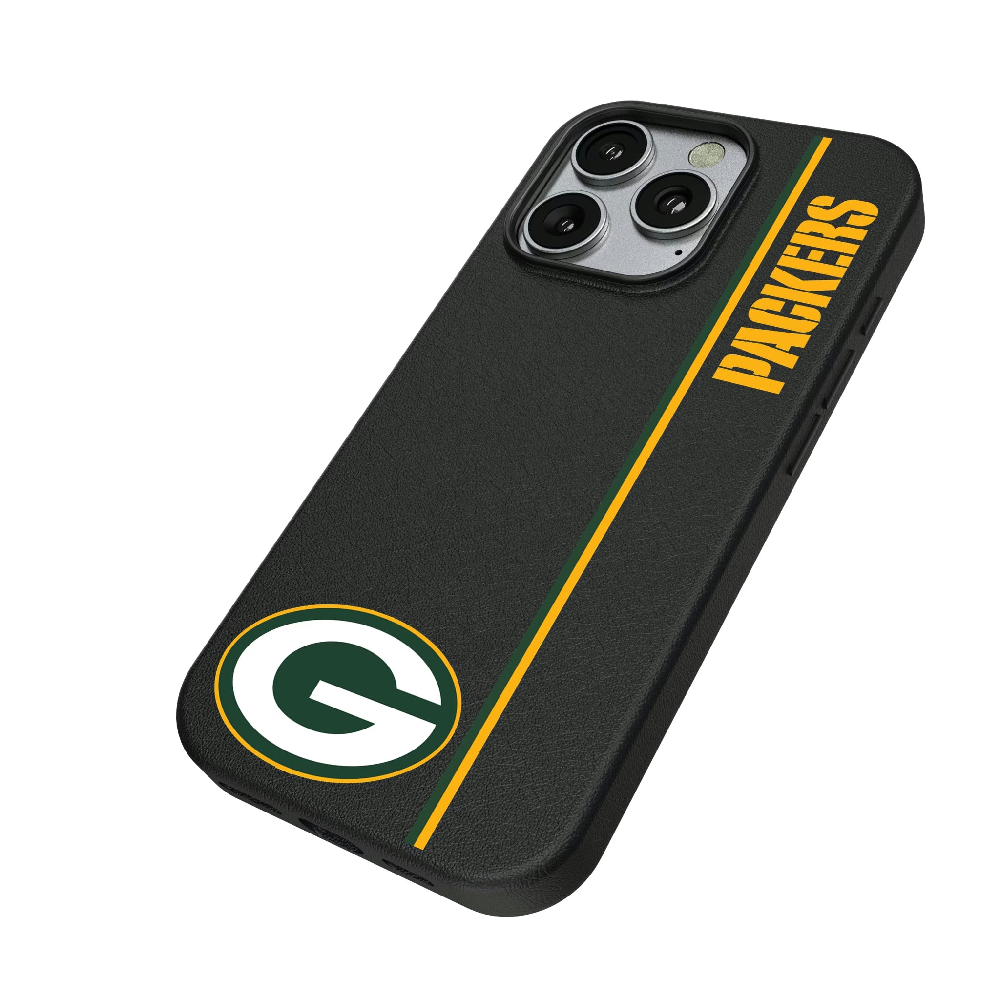 Green Bay Packers Sidebar iPhone MagSafe Compatible Phone Case for Apple iPhone - Isometric View