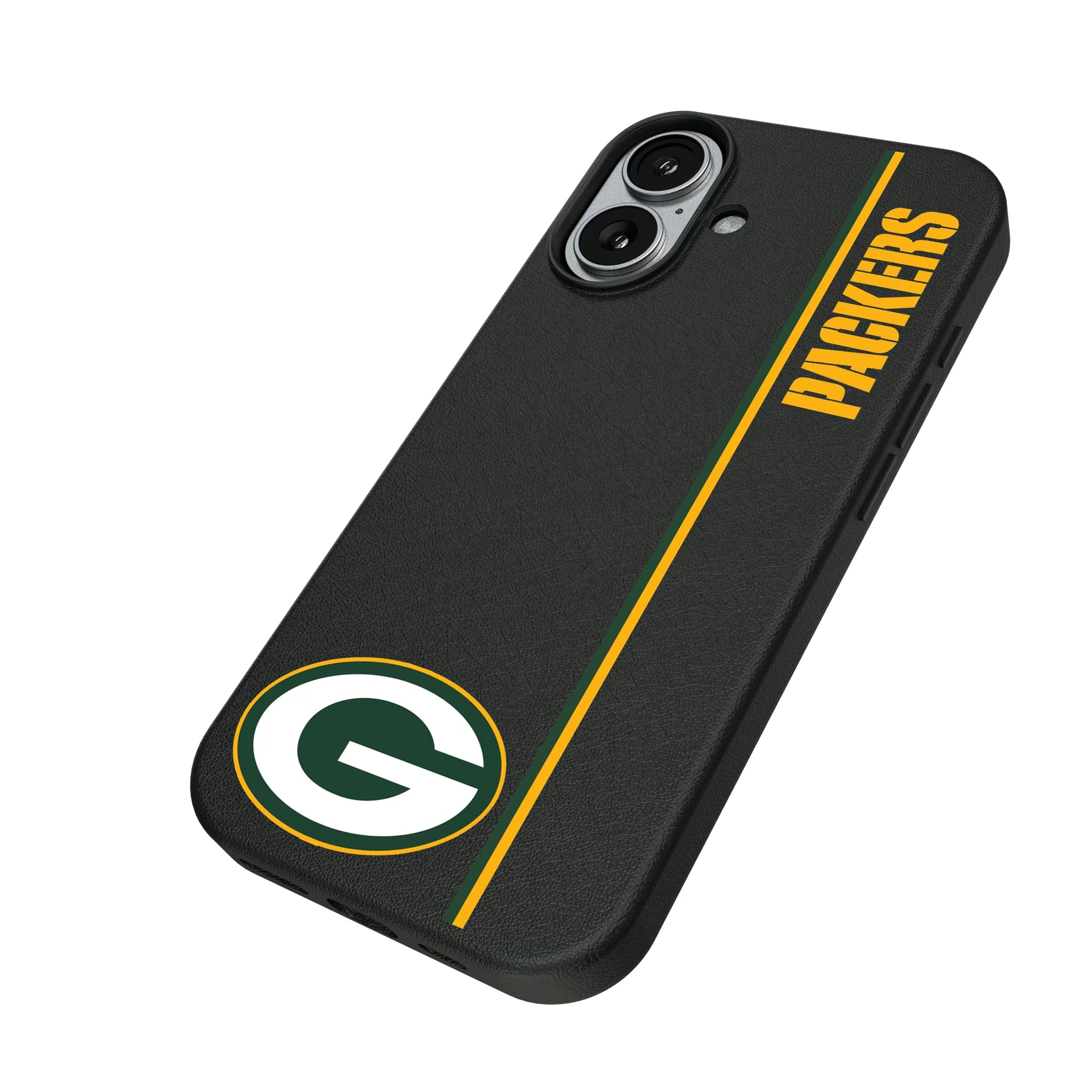 Green Bay Packers Sidebar iPhone MagSafe Compatible Phone Case for Apple iPhone - Isometric View#Device_iPhone 17