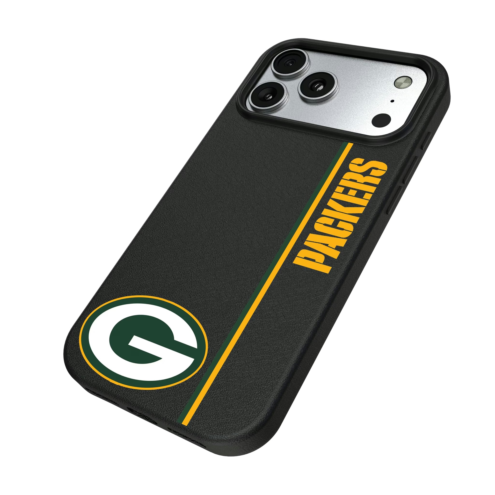 Green Bay Packers Sidebar iPhone MagSafe Compatible Phone Case for Apple iPhone - Isometric View#Device_iPhone 17 Pro Max