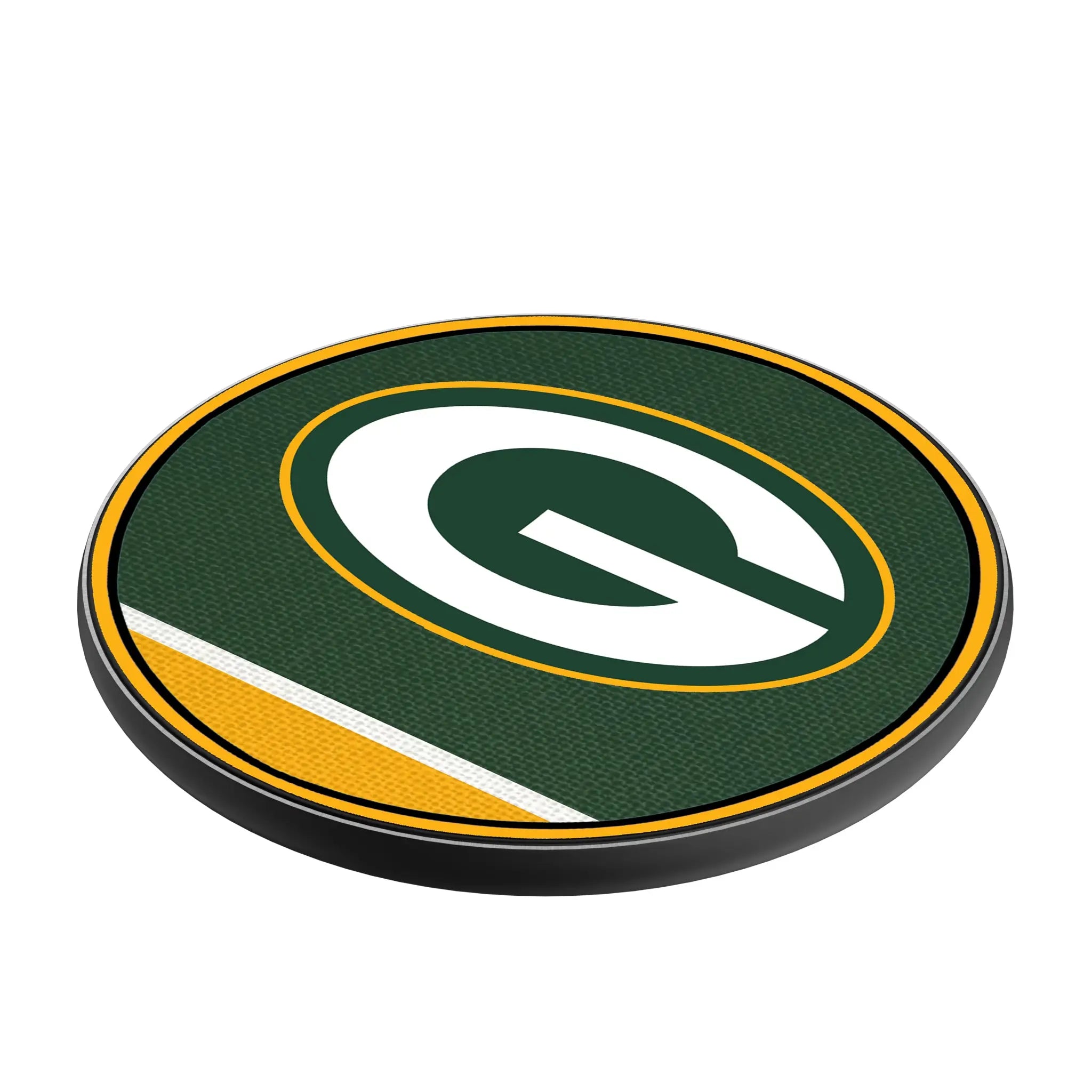 Green Bay Packers Stripe 15-Watt Wireless Charger - Isometric View
