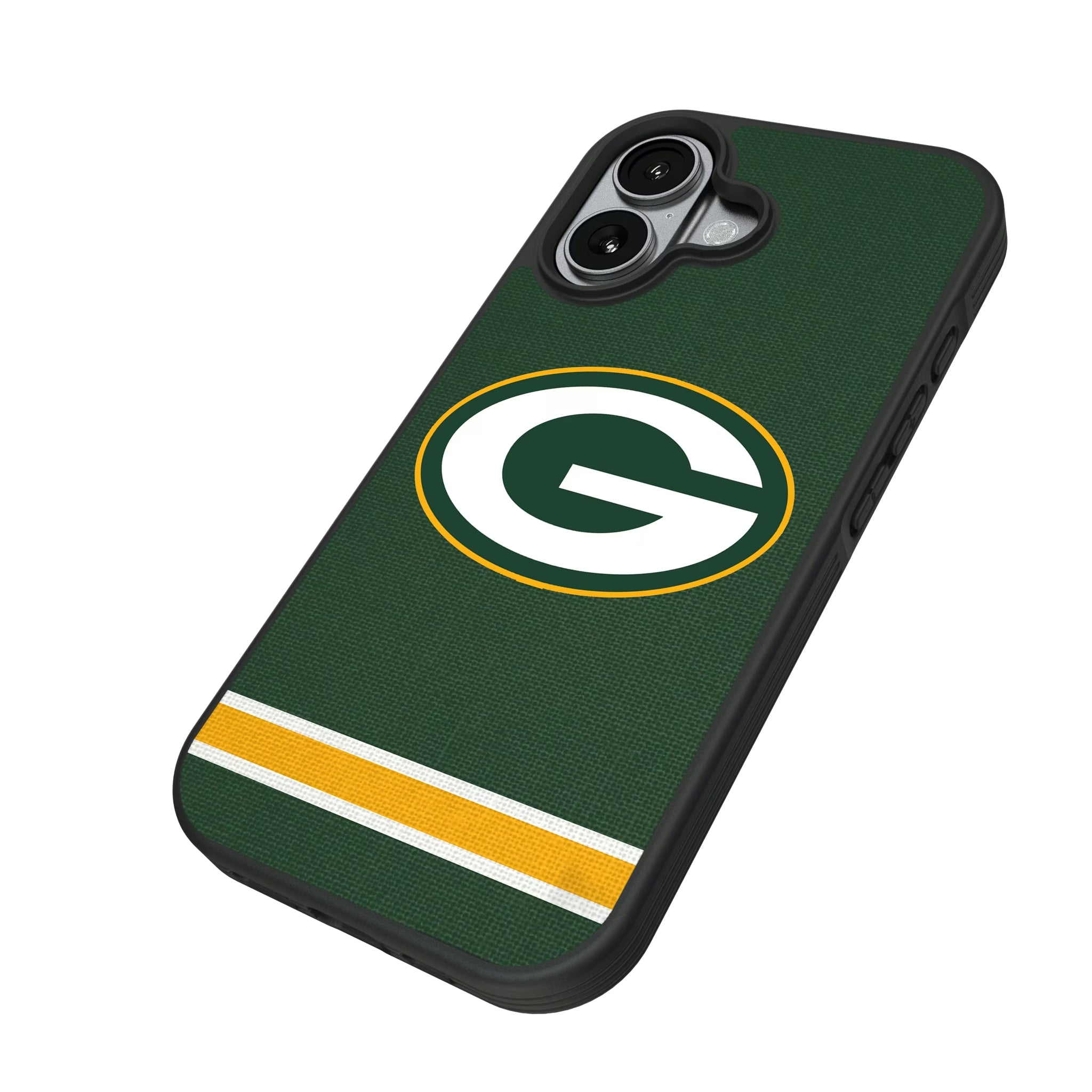 Green Bay Packers Stripe iPhone Bump Phone Case for Apple iPhone - Isometric View#Device_iPhone 17