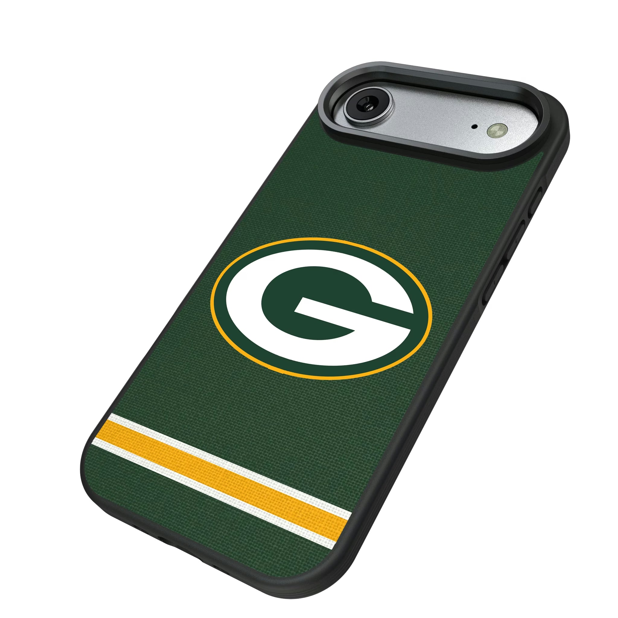 Green Bay Packers Stripe iPhone Bump Phone Case for Apple iPhone - Isometric View#Device_iPhone Air