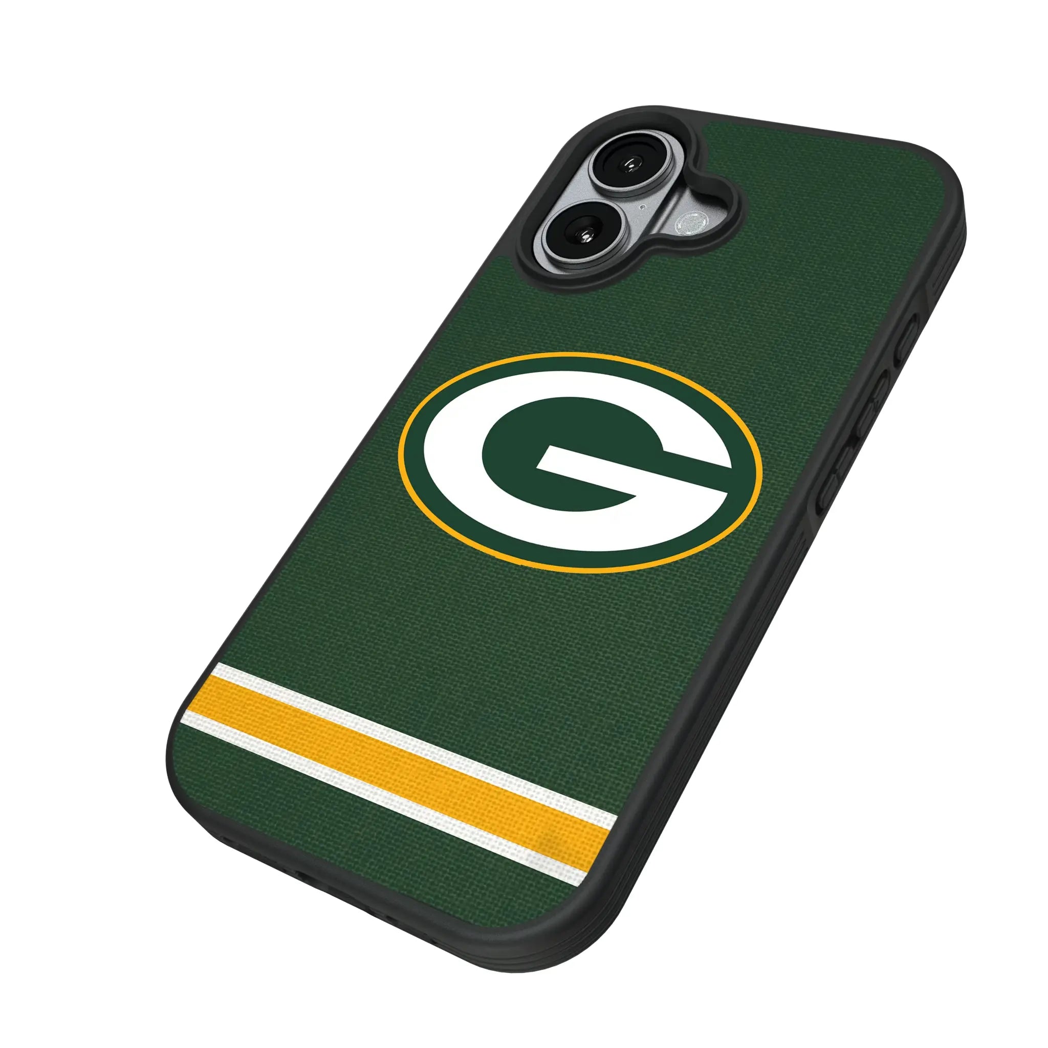 Green Bay Packers Stripe iPhone Bump Phone Case for Apple iPhone - Isometric View#Device_iPhone 17