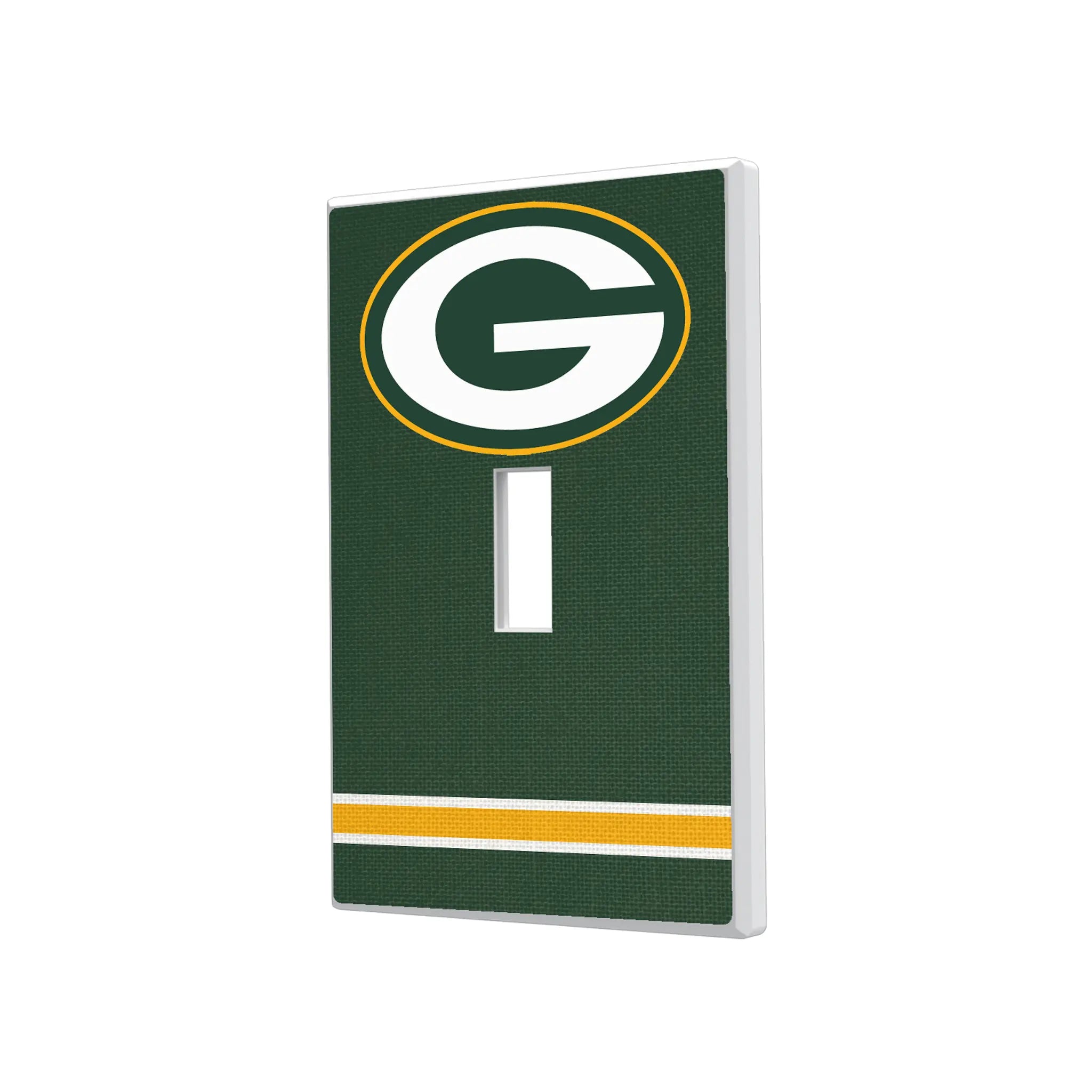 Green Bay Packers Stripe Hidden-Screw Light Switch Plate#Style_Single Toggle