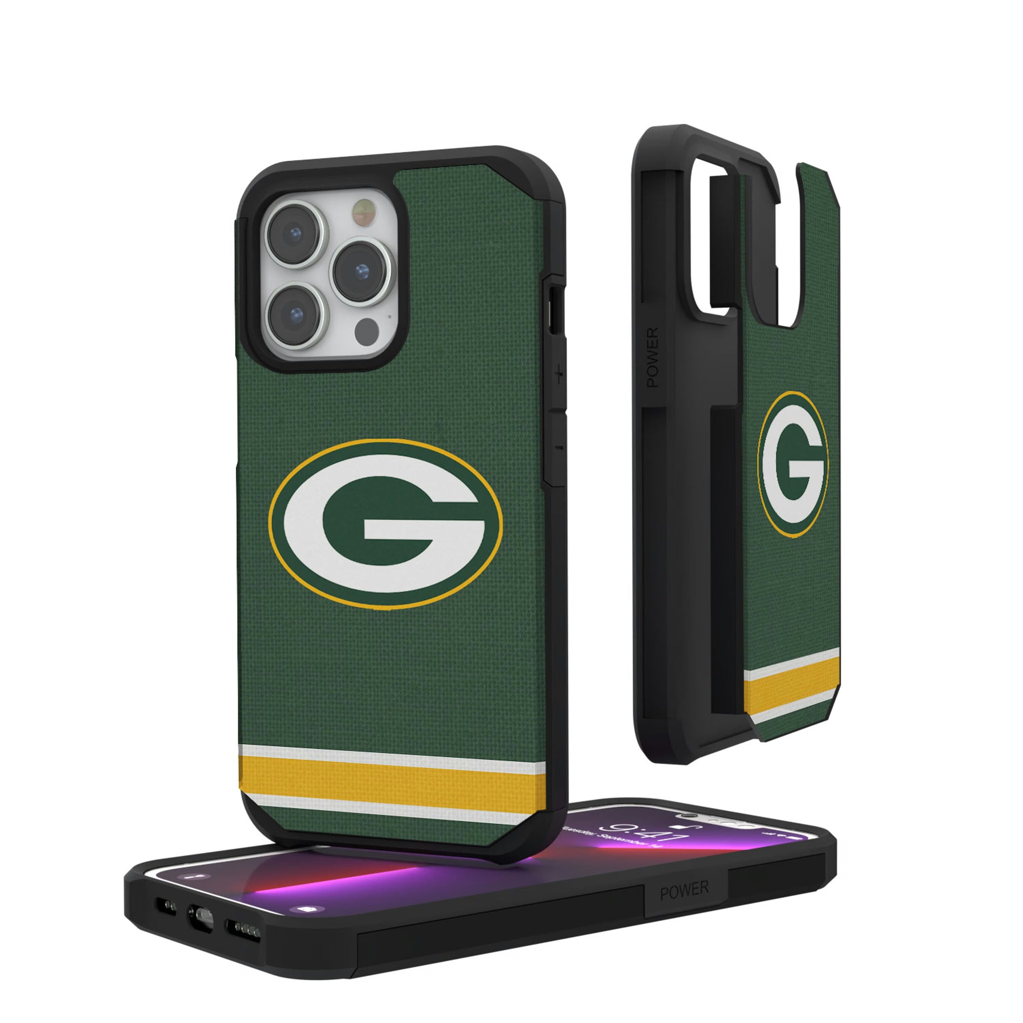 Green Bay Packers Stripe iPhone Rugged Phone Case for Apple iPhone
