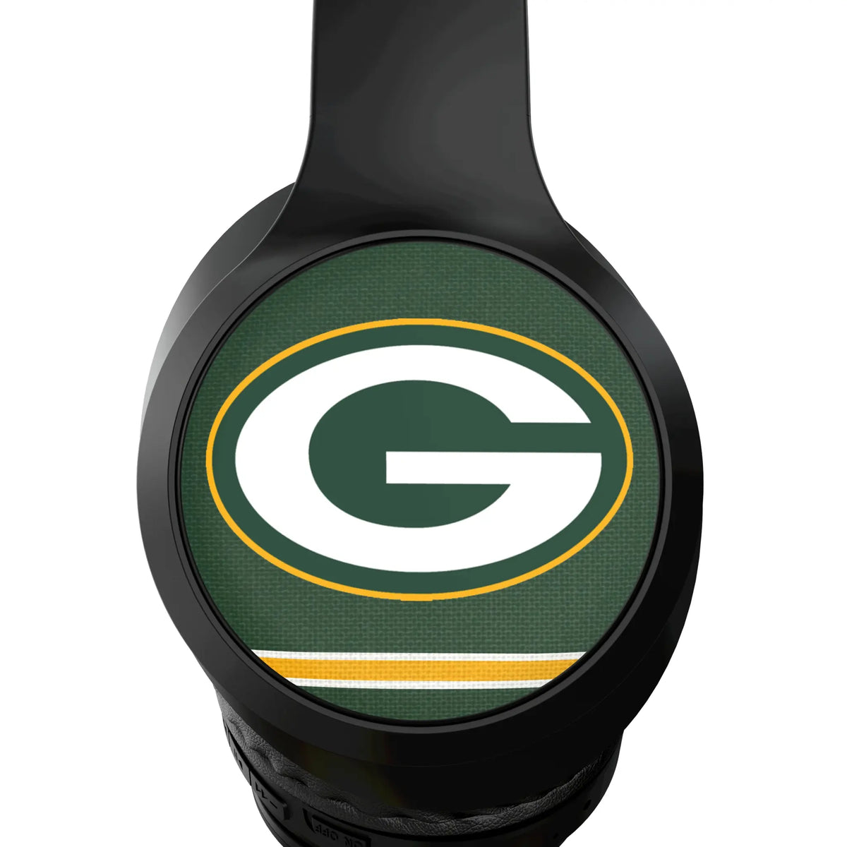 Green Bay Packers Stripe Wireless Over-Ear Headphones With Case - Detail