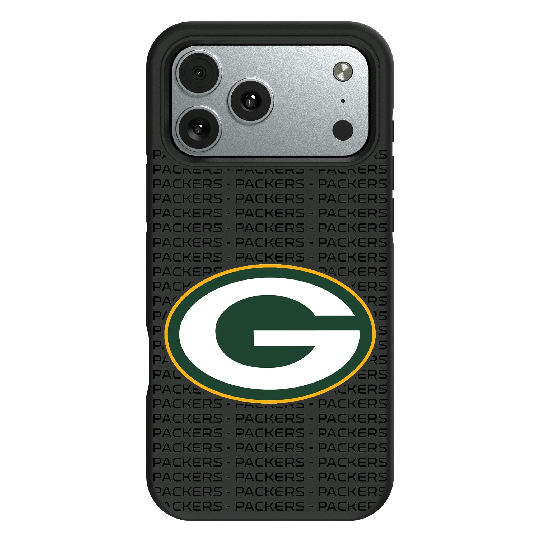 Green Bay Packers Text Backdrop iPhone Bump Phone Case for Apple iPhone#Device_iPhone 17 Pro Max