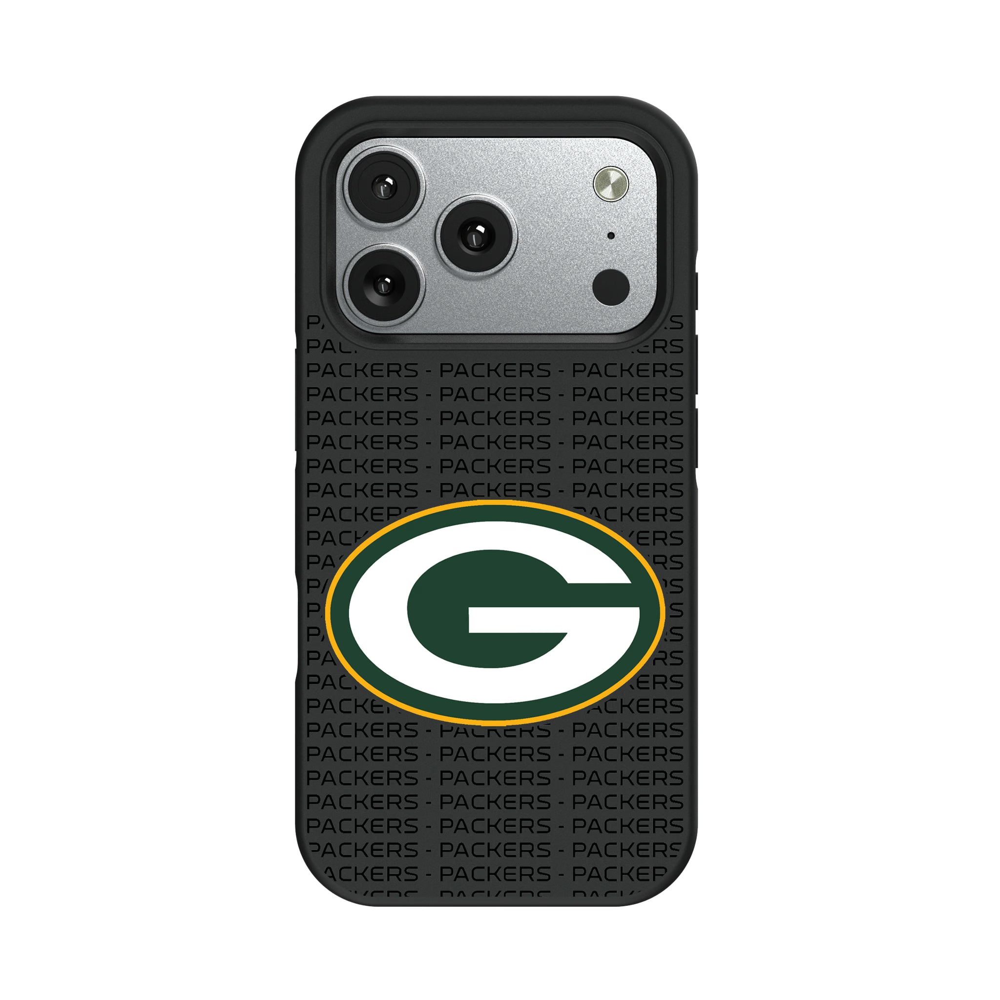 Green Bay Packers Text Backdrop iPhone Bump Phone Case for Apple iPhone#Device_iPhone 17 Pro