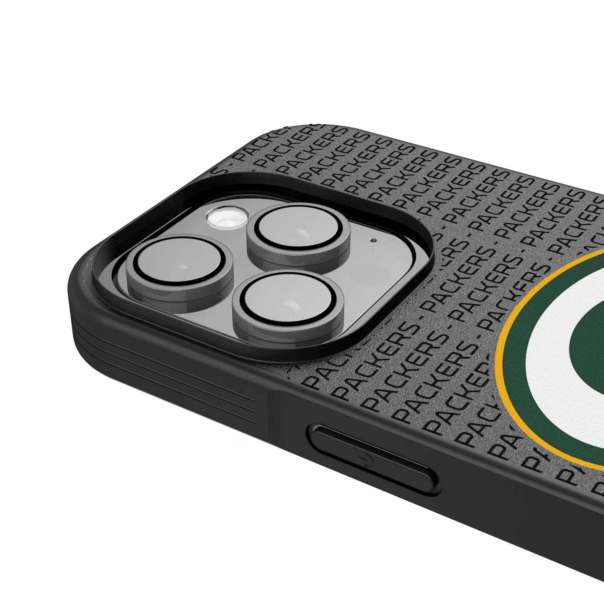 Green Bay Packers Text Backdrop iPhone Bump Phone Case for Apple iPhone - Detail
