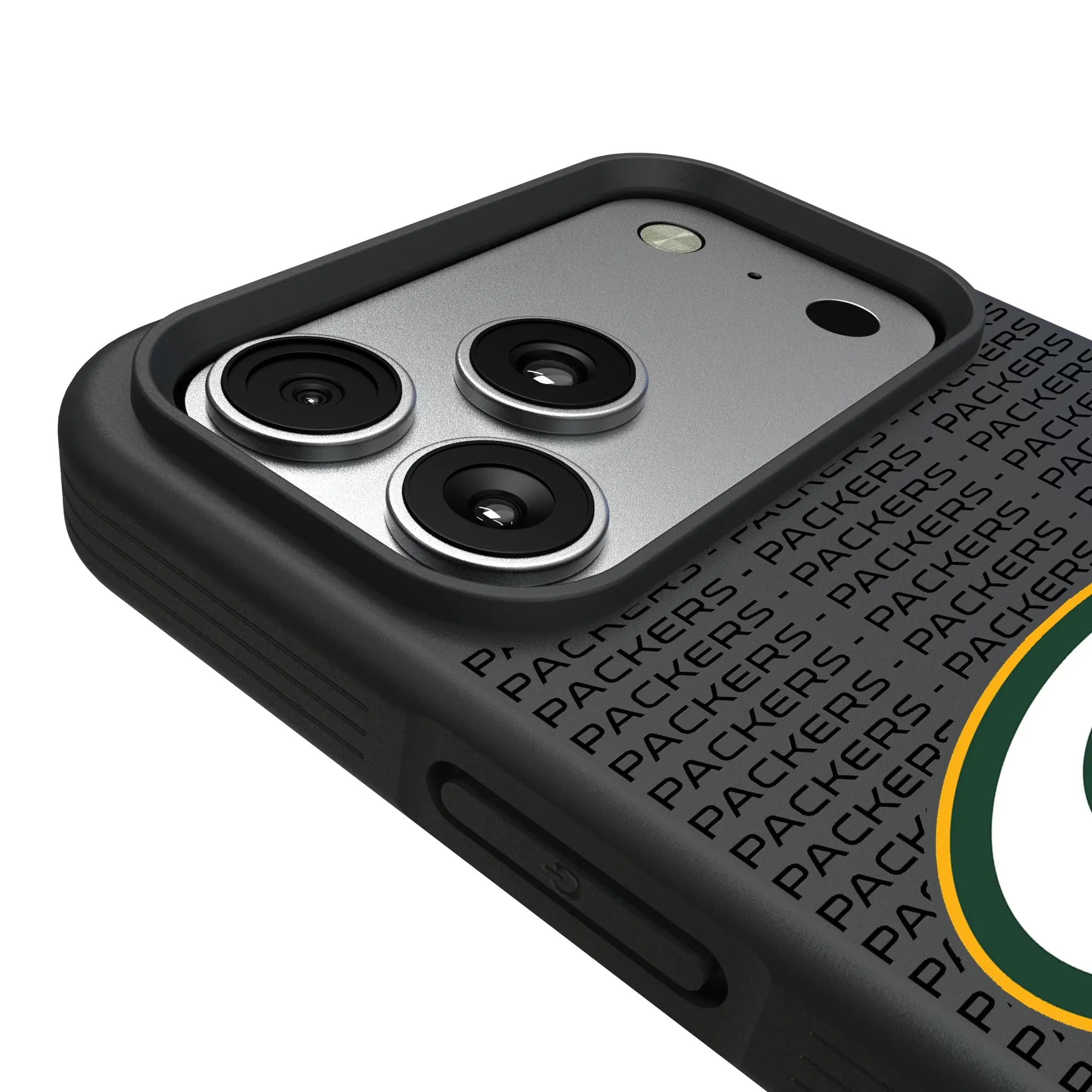 Green Bay Packers Text Backdrop iPhone Bump Phone Case for Apple iPhone - Detail#Device_iPhone 17 Pro Max