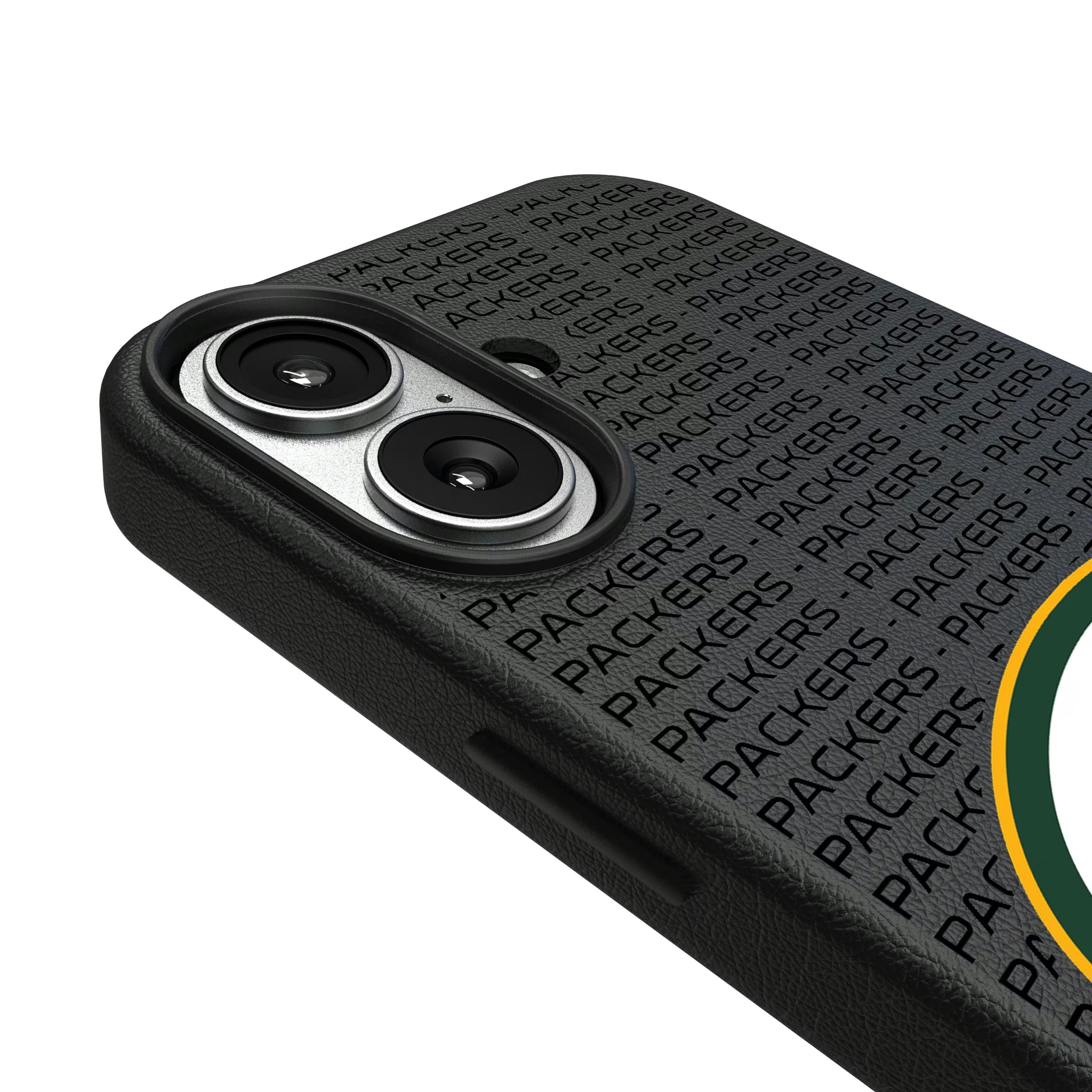 Green Bay Packers Text Backdrop iPhone MagSafe Compatible Phone Case for Apple iPhone - Detail#Device_iPhone 17