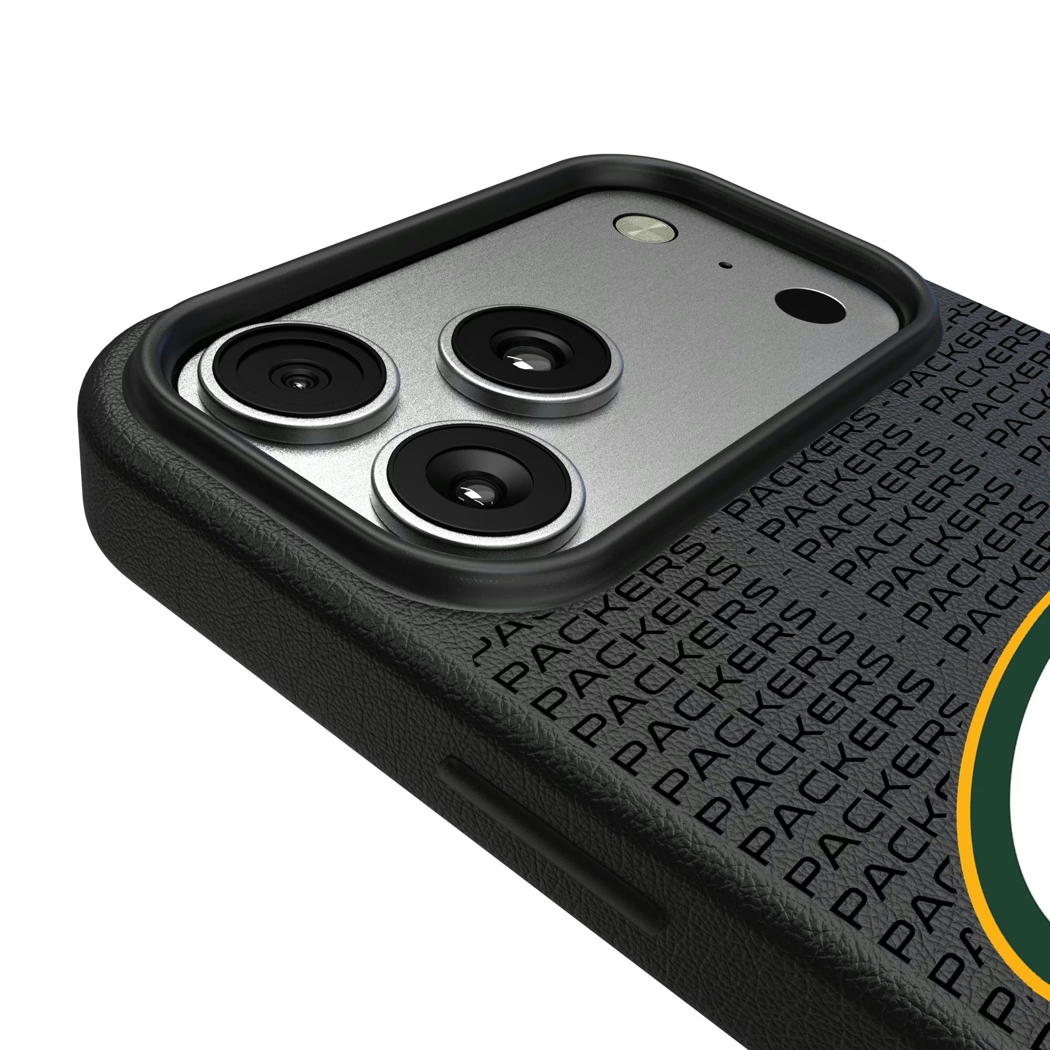 Green Bay Packers Text Backdrop iPhone MagSafe Compatible Phone Case for Apple iPhone - Detail#Device_iPhone 17 Pro Max