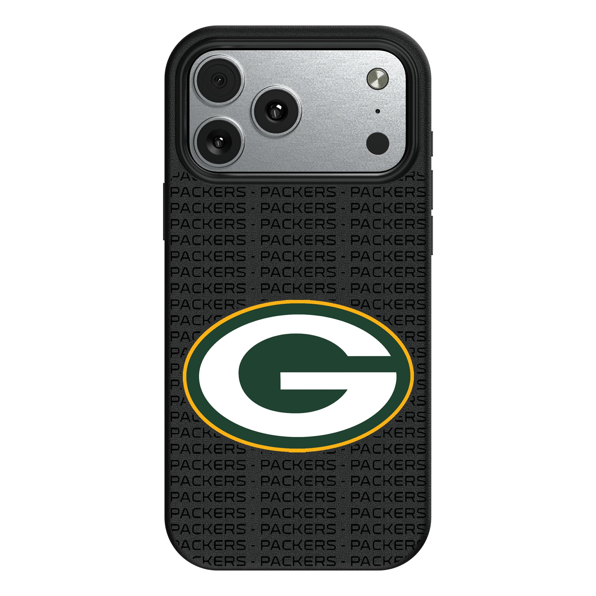 Green Bay Packers Text Backdrop iPhone MagSafe Compatible Phone Case for Apple iPhone#Device_iPhone 17 Pro Max