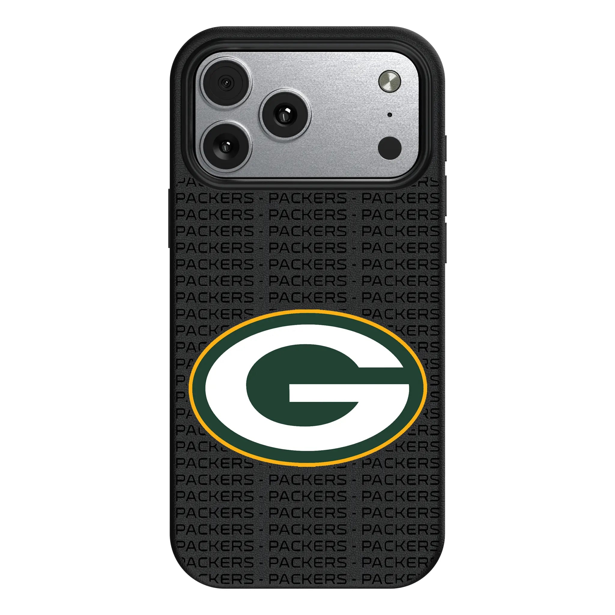 Green Bay Packers Text Backdrop iPhone MagSafe Compatible Phone Case for Apple iPhone#Device_iPhone 17 Pro Max