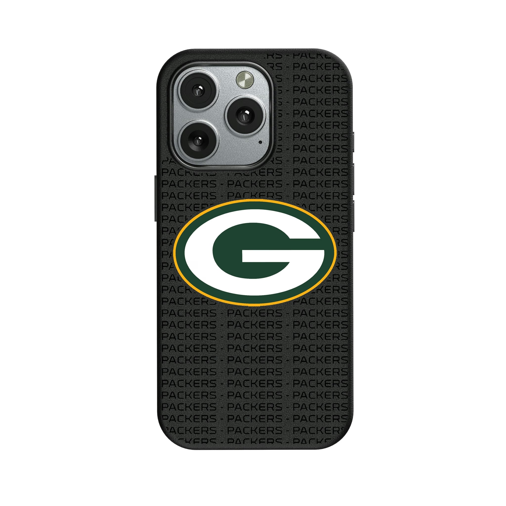Green Bay Packers Text Backdrop iPhone MagSafe Compatible Phone Case for Apple iPhone