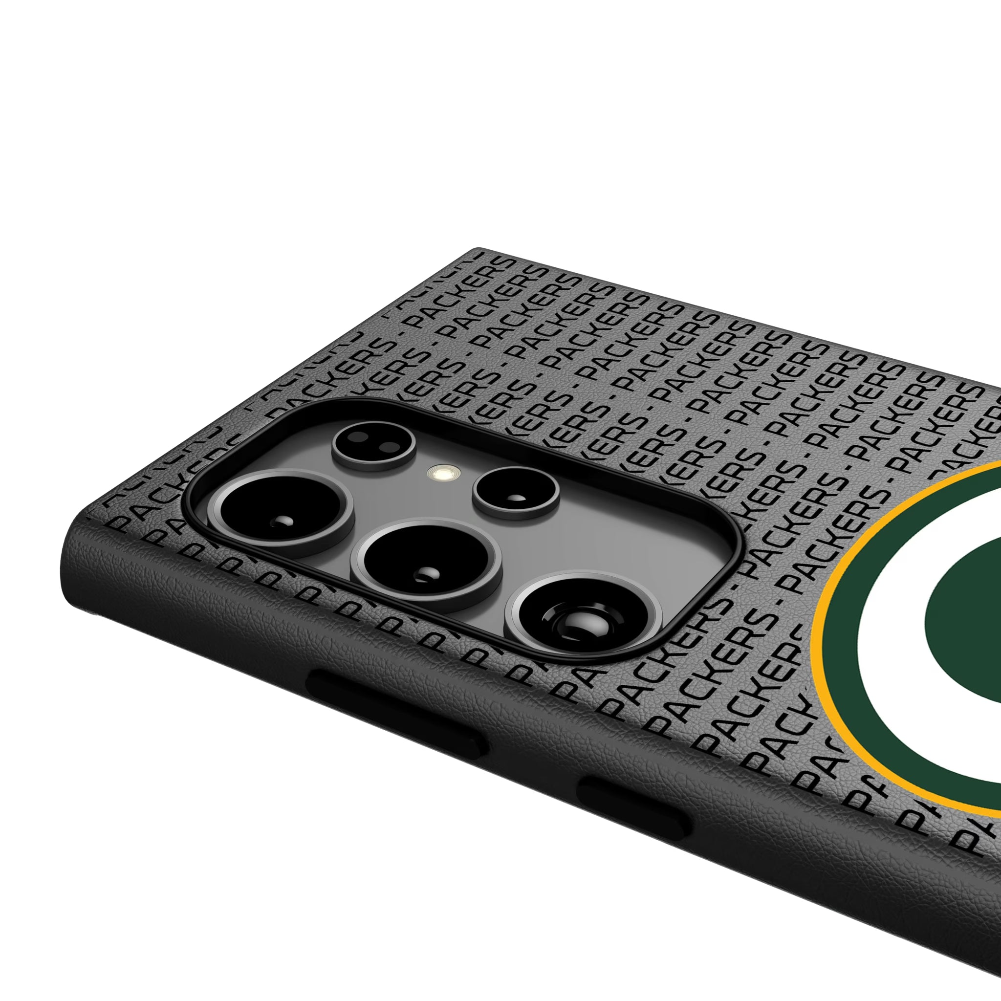 Green Bay Packers Text Backdrop Galaxy MagSafe Compatible Phone Case for Samsung Galaxy - Detail