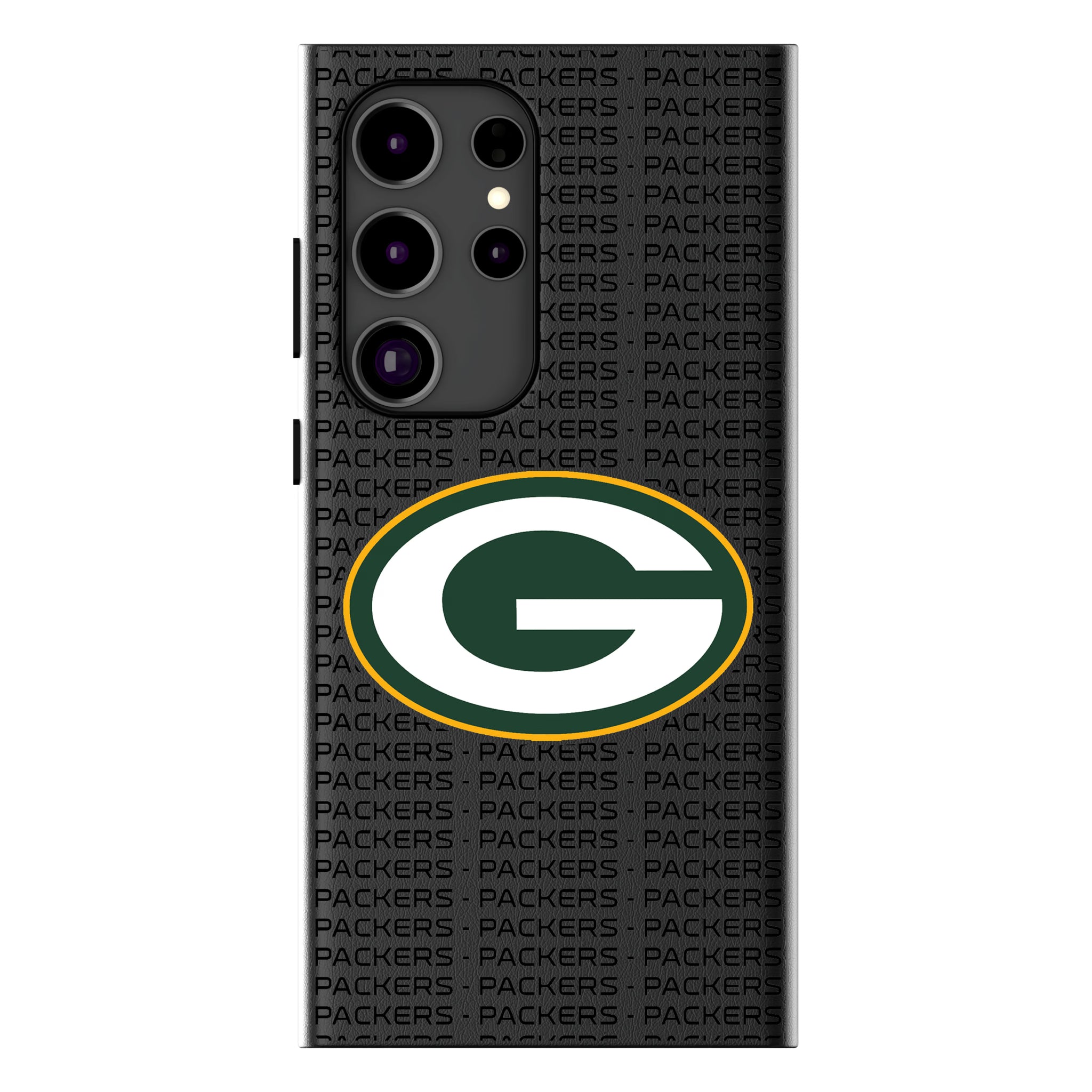 Green Bay Packers Text Backdrop Galaxy MagSafe Compatible Phone Case for Samsung Galaxy