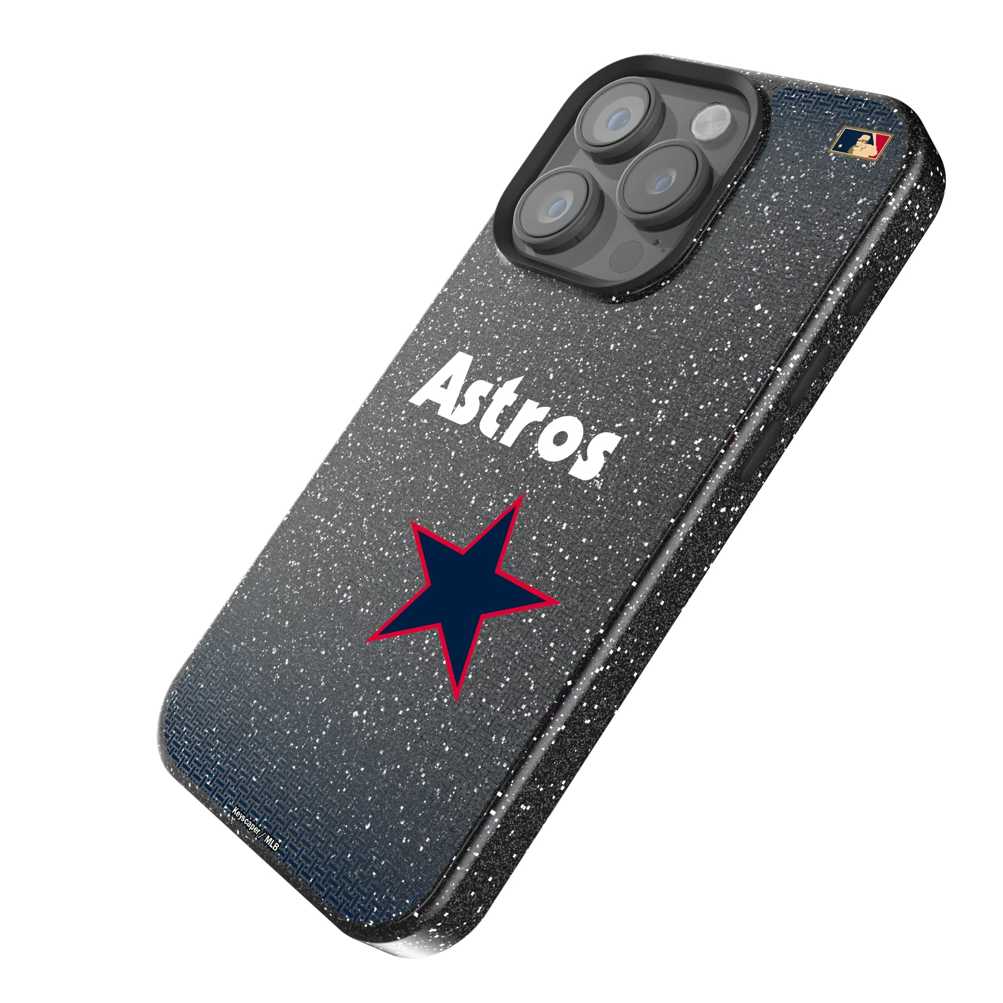 Houston Astros 1975-1981 - Cooperstown Collection Linen iPhone Bling Phone Case for Apple iPhone - Isometric View