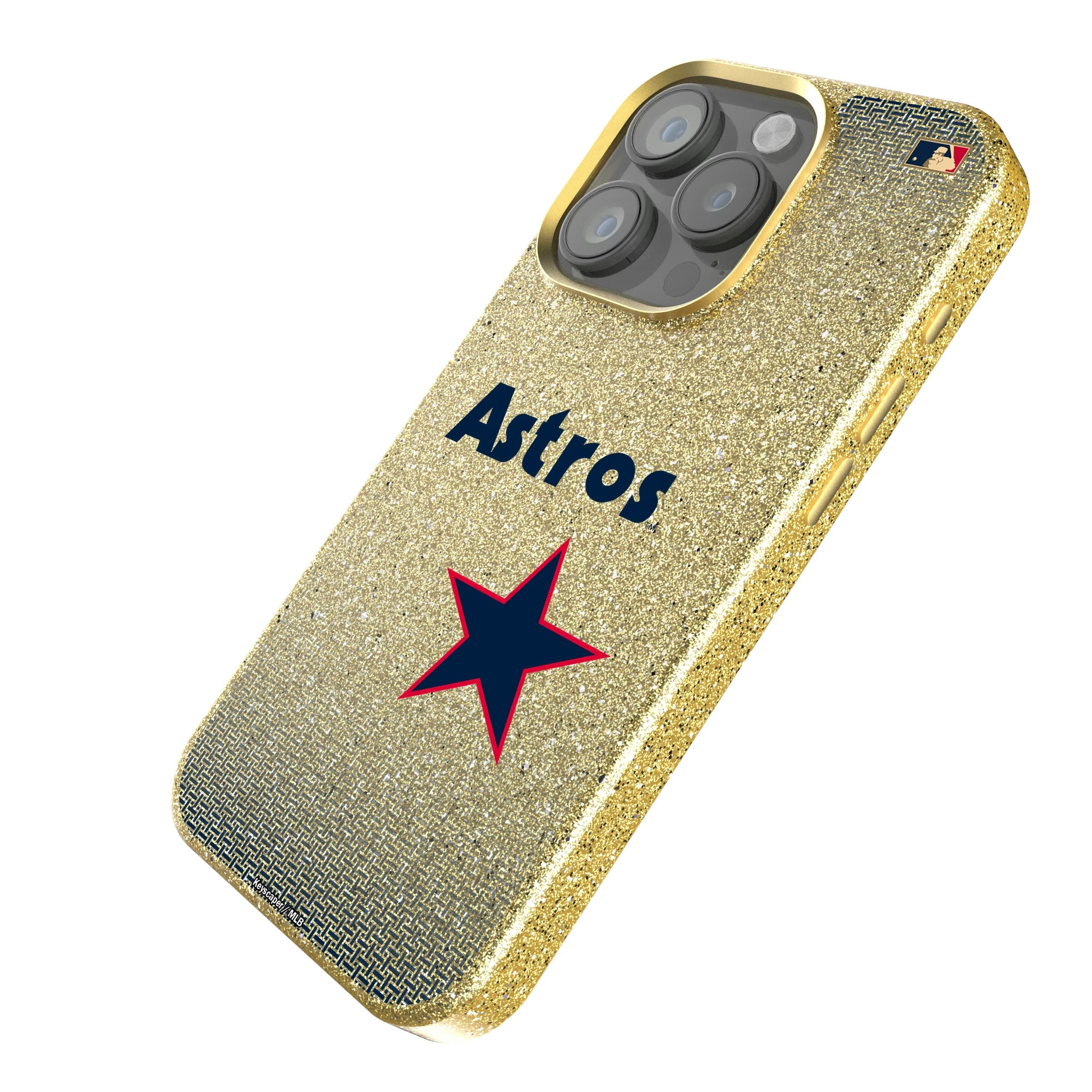 Houston Astros 1975-1981 - Cooperstown Collection Linen iPhone Bling Phone Case for Apple iPhone - Isometric View