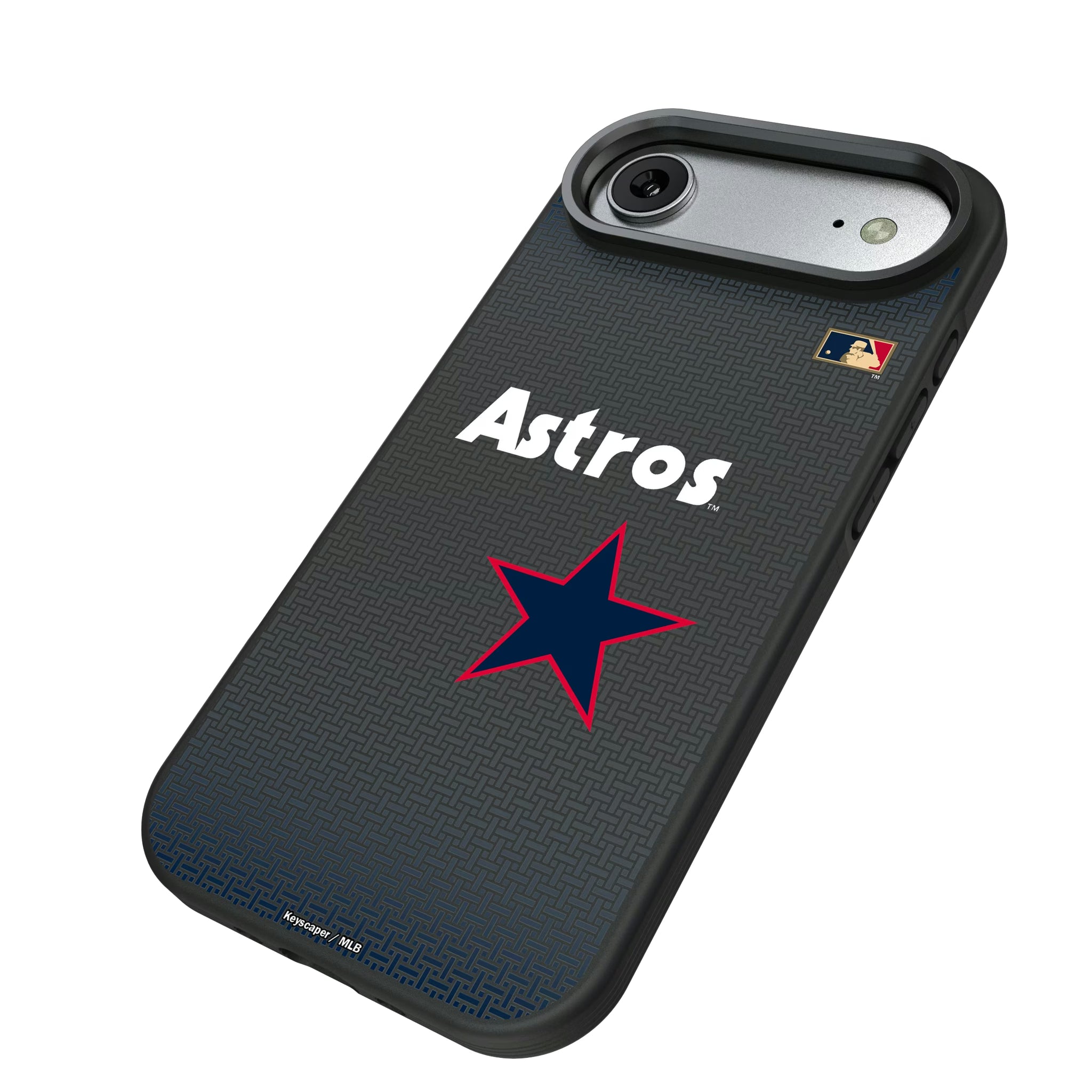 Houston Astros 1975-1981 - Cooperstown Collection Linen iPhone Bump Phone Case for Apple iPhone - Isometric View#Device_iPhone Air