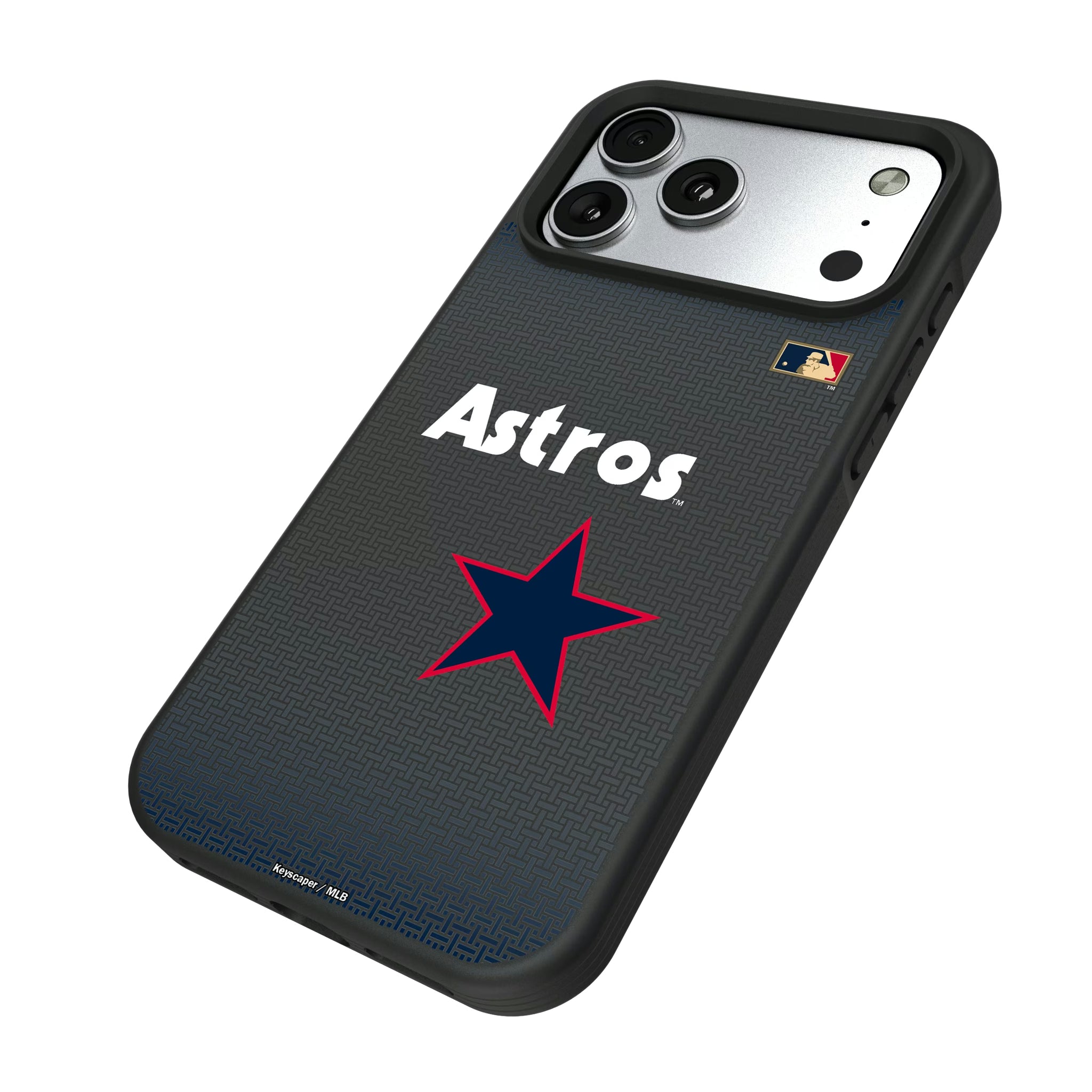 Houston Astros 1975-1981 - Cooperstown Collection Linen iPhone Bump Phone Case for Apple iPhone - Isometric View#Device_iPhone 17 Pro Max