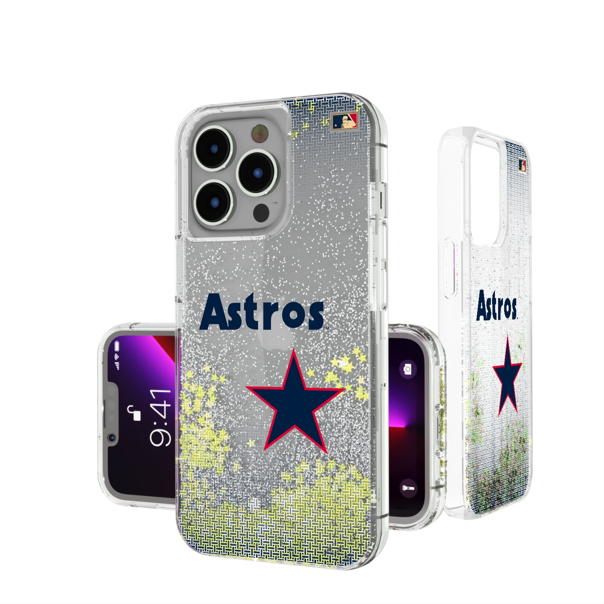 Houston Astros 1975-1981 - Cooperstown Collection Linen iPhone Glitter Phone Case for Apple iPhone