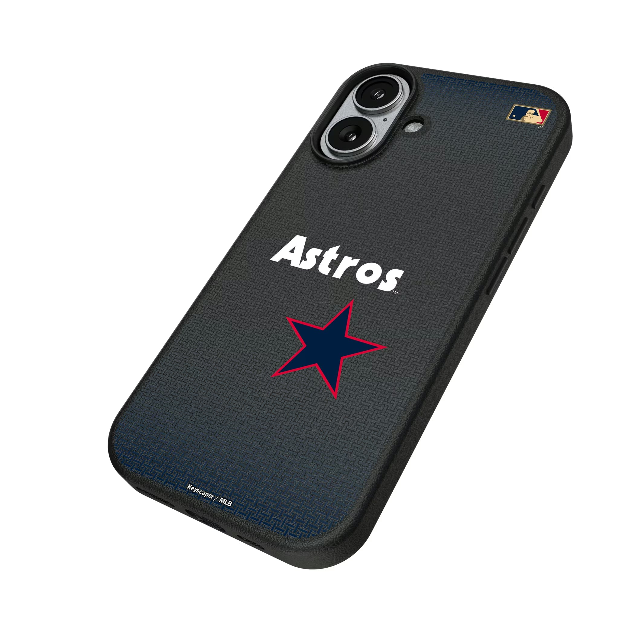 Houston Astros 1975-1981 - Cooperstown Collection Linen iPhone MagSafe Compatible Phone Case for Apple iPhone - Isometric View#Device_iPhone 17