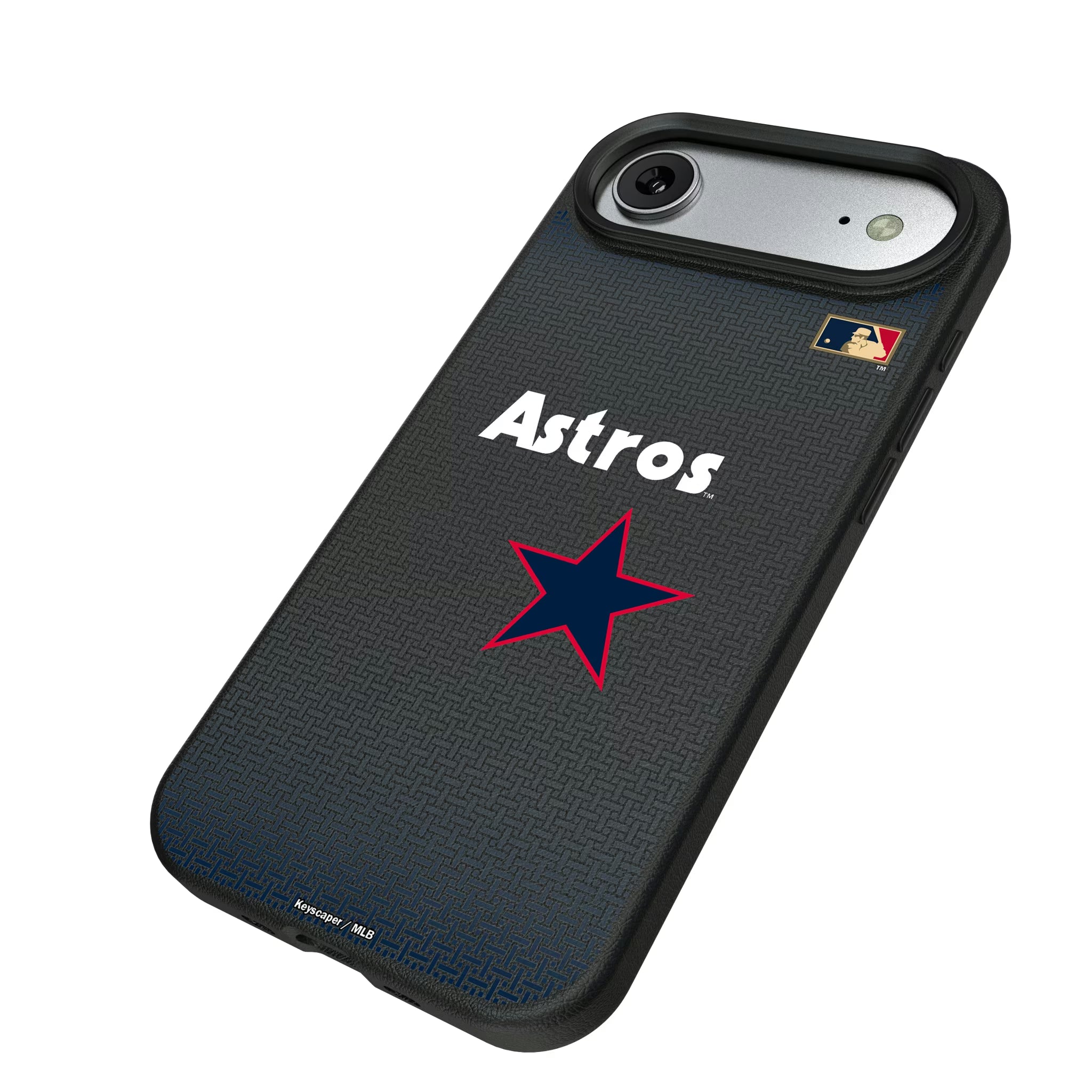 Houston Astros 1975-1981 - Cooperstown Collection Linen iPhone MagSafe Compatible Phone Case for Apple iPhone - Isometric View#Device_iPhone Air