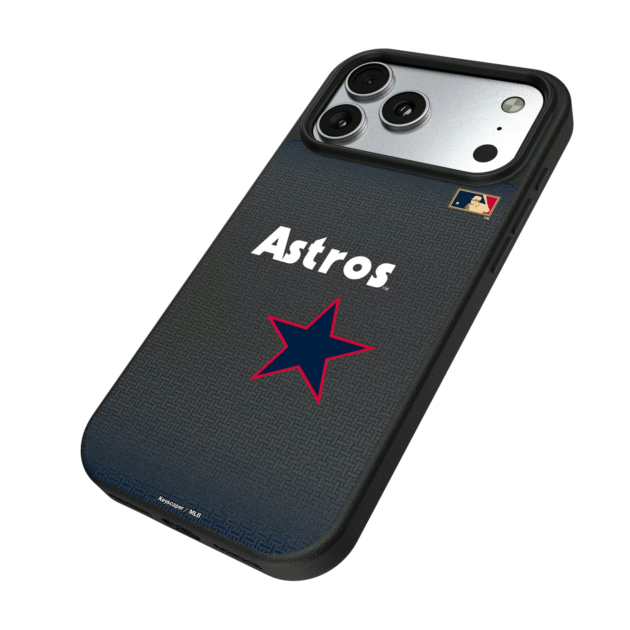 Houston Astros 1975-1981 - Cooperstown Collection Linen iPhone MagSafe Compatible Phone Case for Apple iPhone - Isometric View#Device_iPhone 17 Pro Max