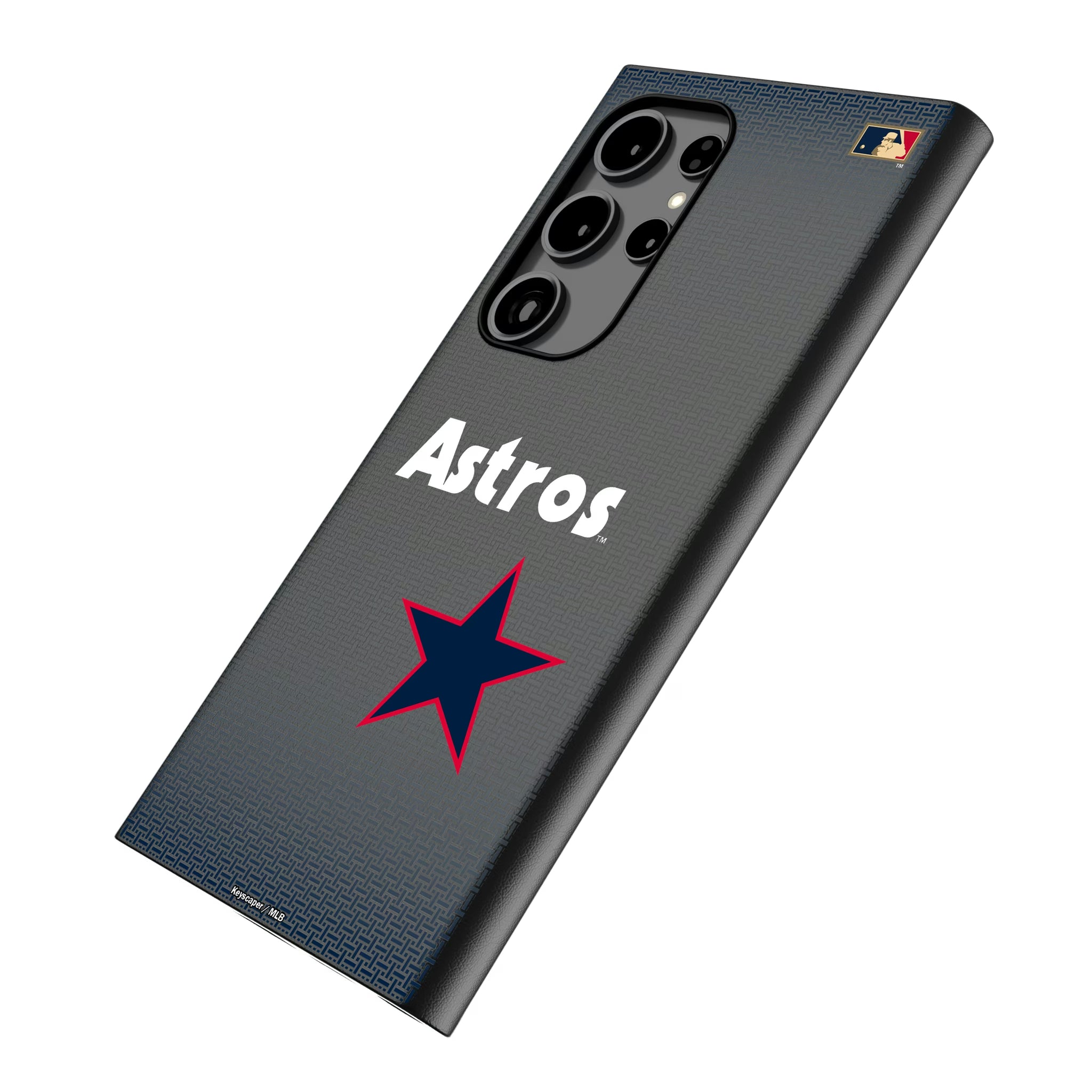 Houston Astros 1975-1981 - Cooperstown Collection Linen Galaxy MagSafe Compatible Phone Case for Samsung Galaxy - Isometric View