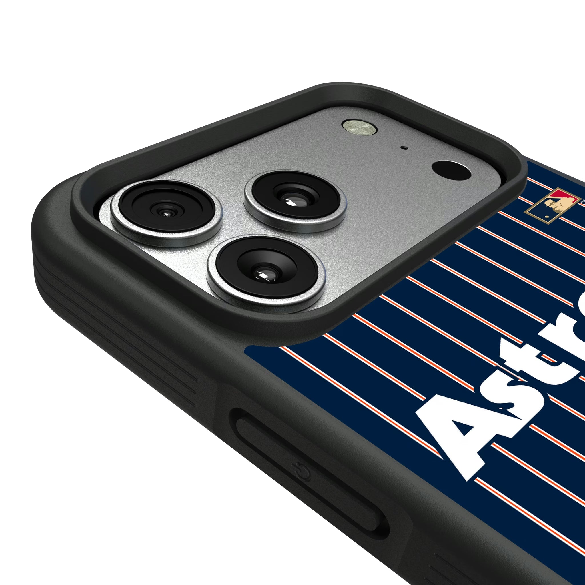 Houston Astros 1975-1981 - Cooperstown Collection Pinstripe iPhone Bump Phone Case for Apple iPhone - Detail#Device_iPhone 17 Pro Max