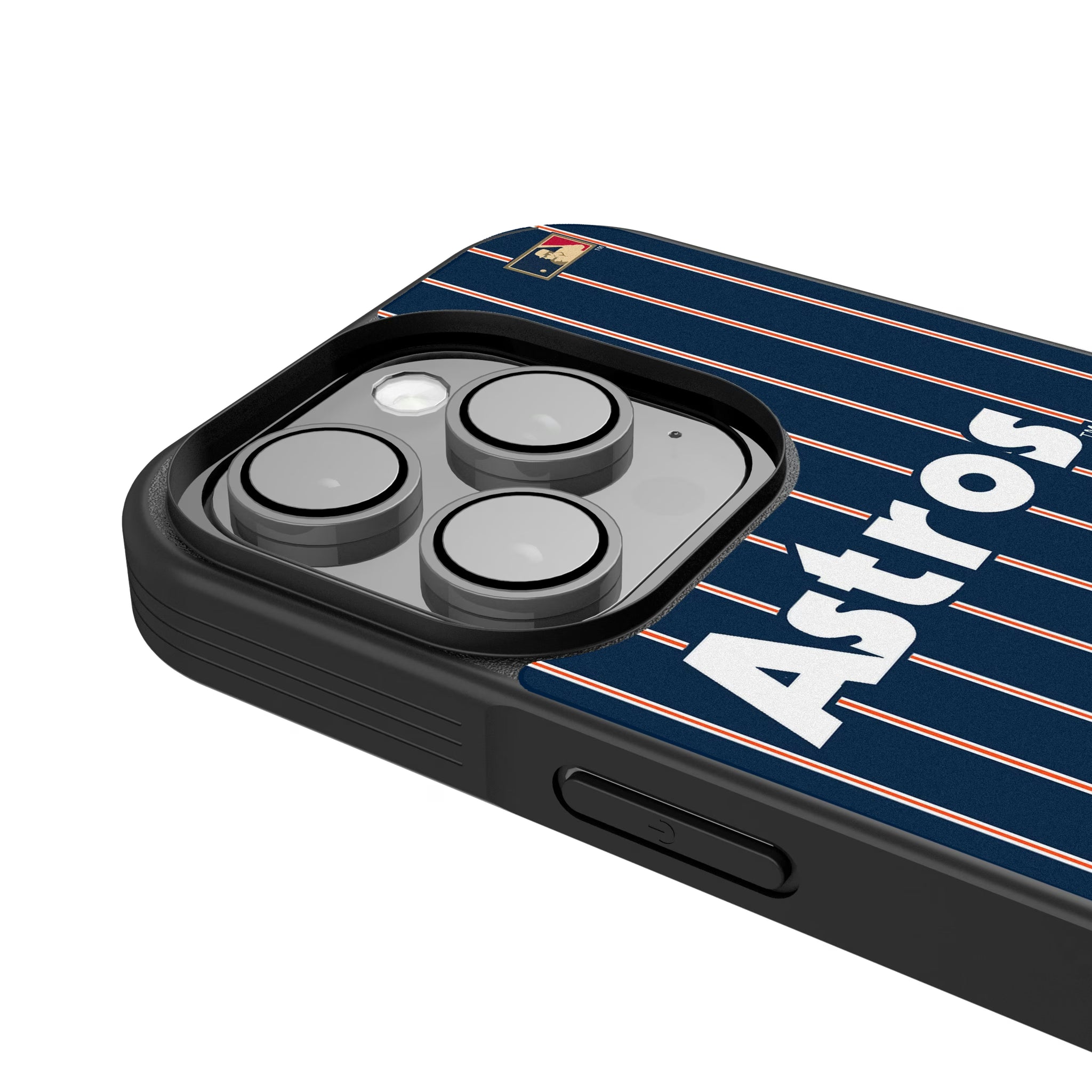 Houston Astros 1975-1981 - Cooperstown Collection Pinstripe iPhone Bump Phone Case for Apple iPhone - Detail