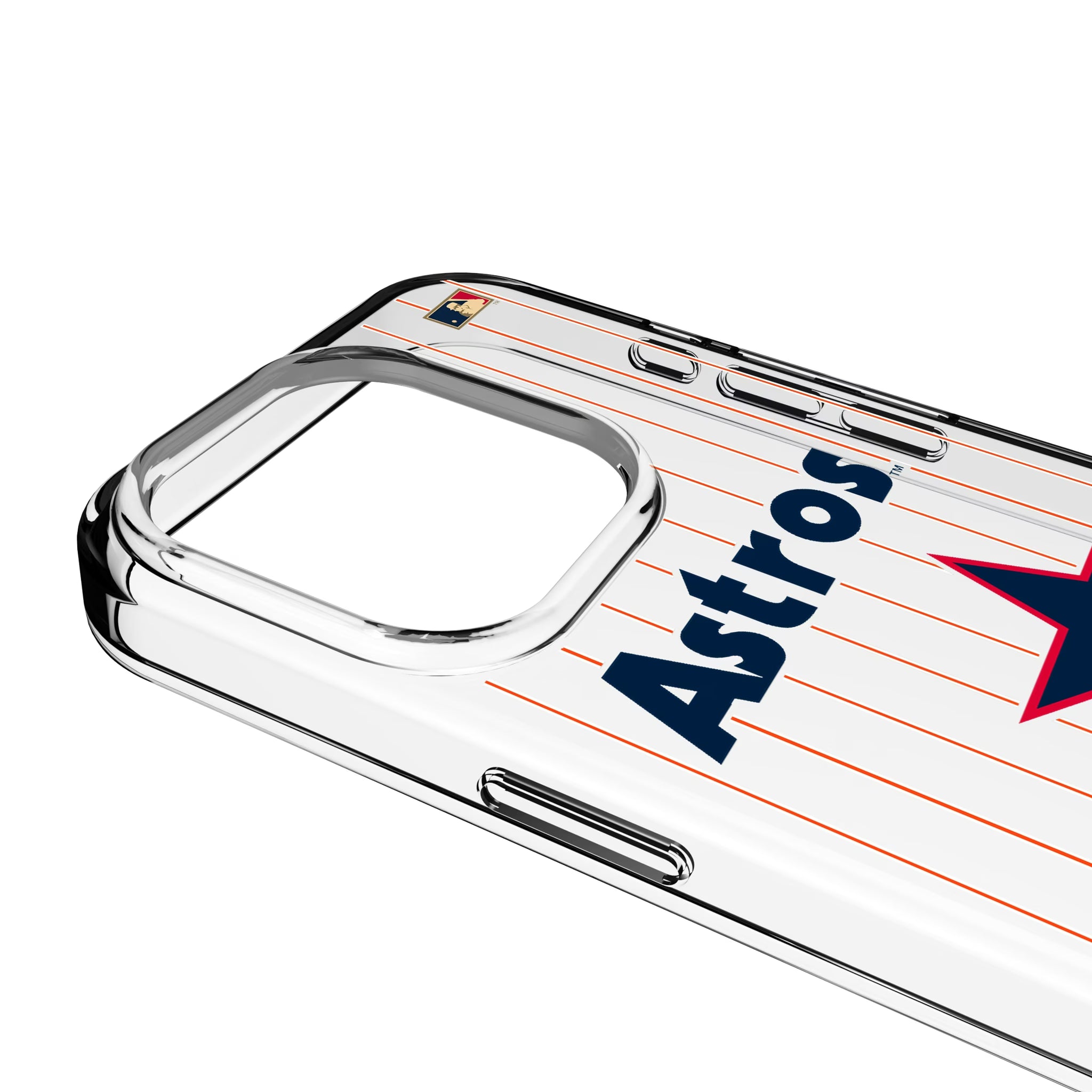 Houston Astros 1975-1981 - Cooperstown Collection Pinstripe iPhone Clear Phone Case for Apple iPhone - Detail