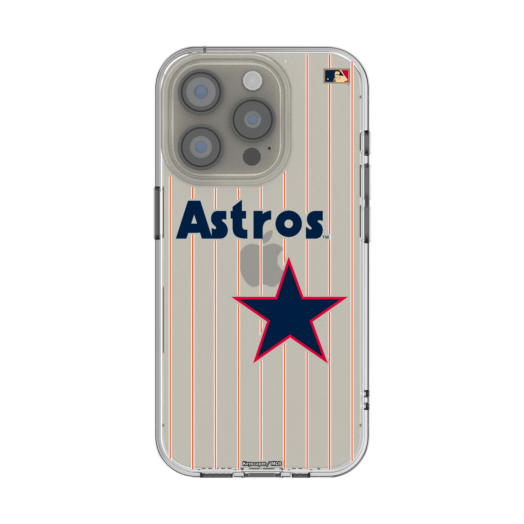 Houston Astros 1975-1981 - Cooperstown Collection Pinstripe iPhone Clear Phone Case for Apple iPhone