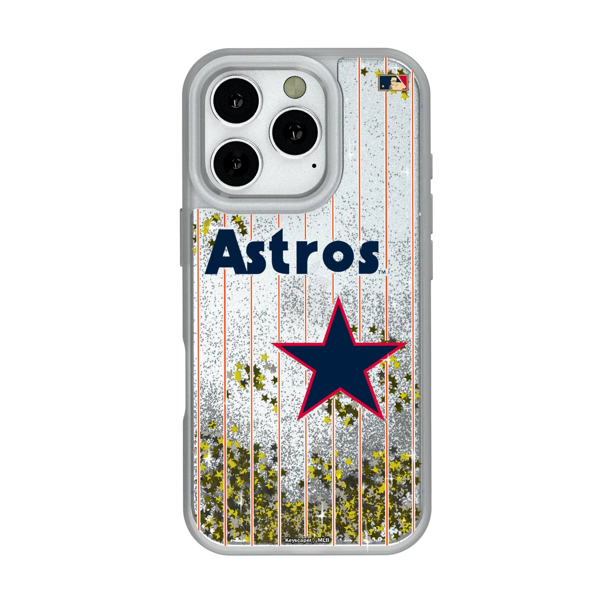 Houston Astros 1975-1981 - Cooperstown Collection Pinstripe iPhone Glitter Phone Case for Apple iPhone