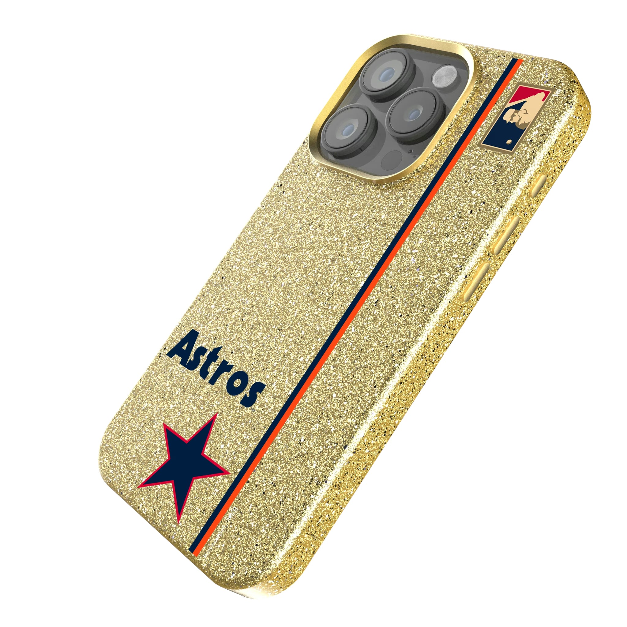 Houston Astros 1975-1981 - Cooperstown Collection Sidebar iPhone Bling Phone Case for Apple iPhone - Isometric View