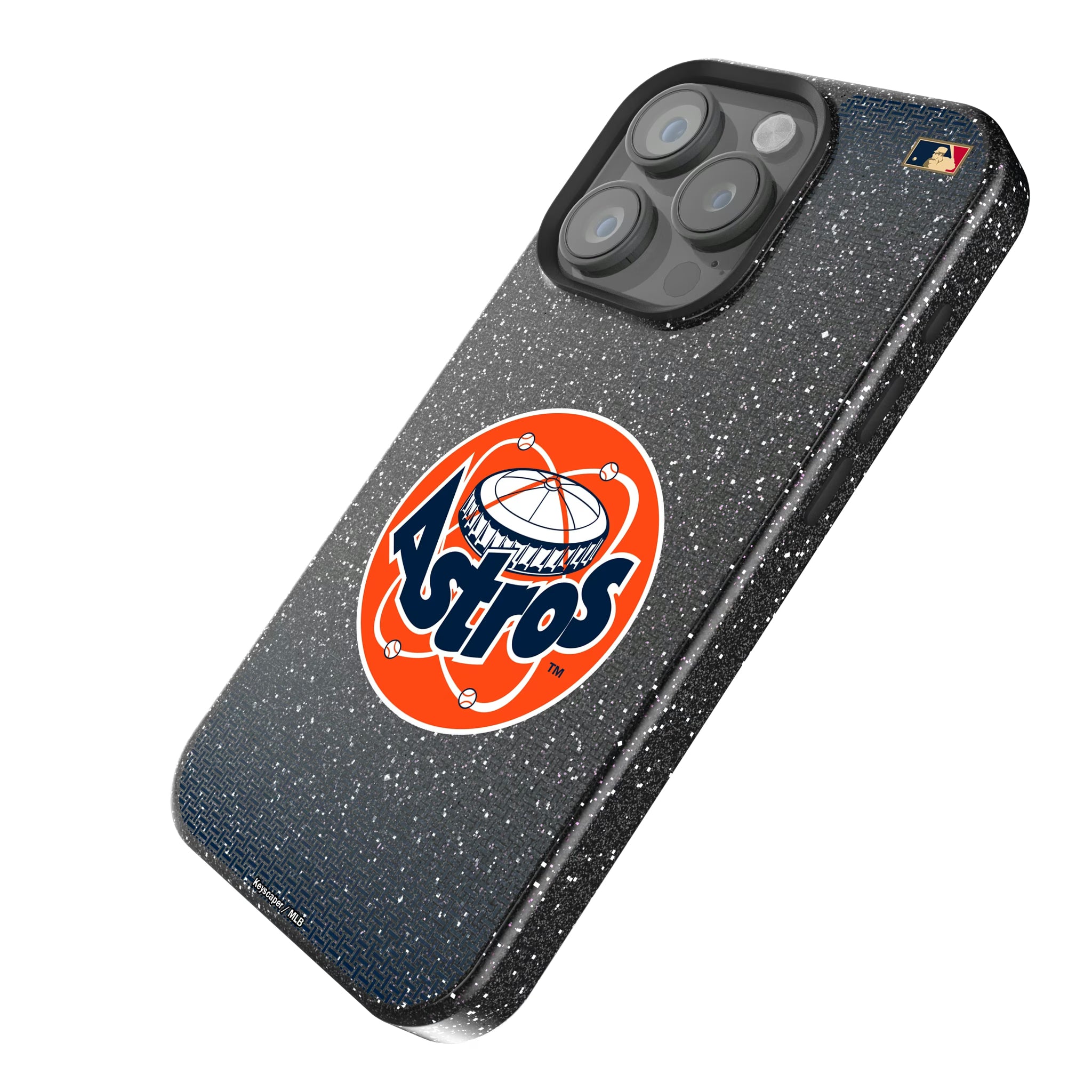 Houston Astros 1977-1993 - Cooperstown Collection Linen iPhone Bling Phone Case for Apple iPhone - Isometric View