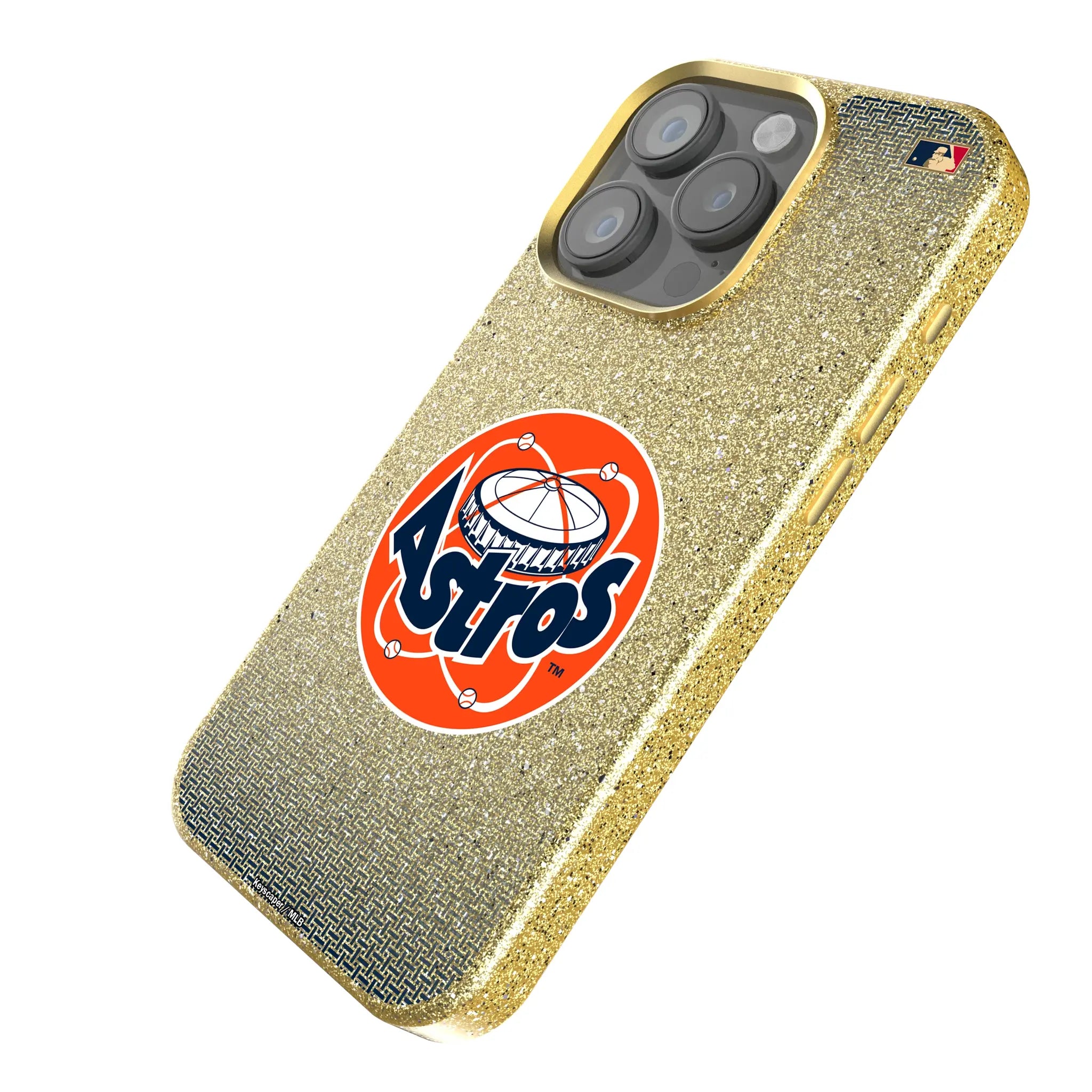 Houston Astros 1977-1993 - Cooperstown Collection Linen iPhone Bling Phone Case for Apple iPhone - Isometric View