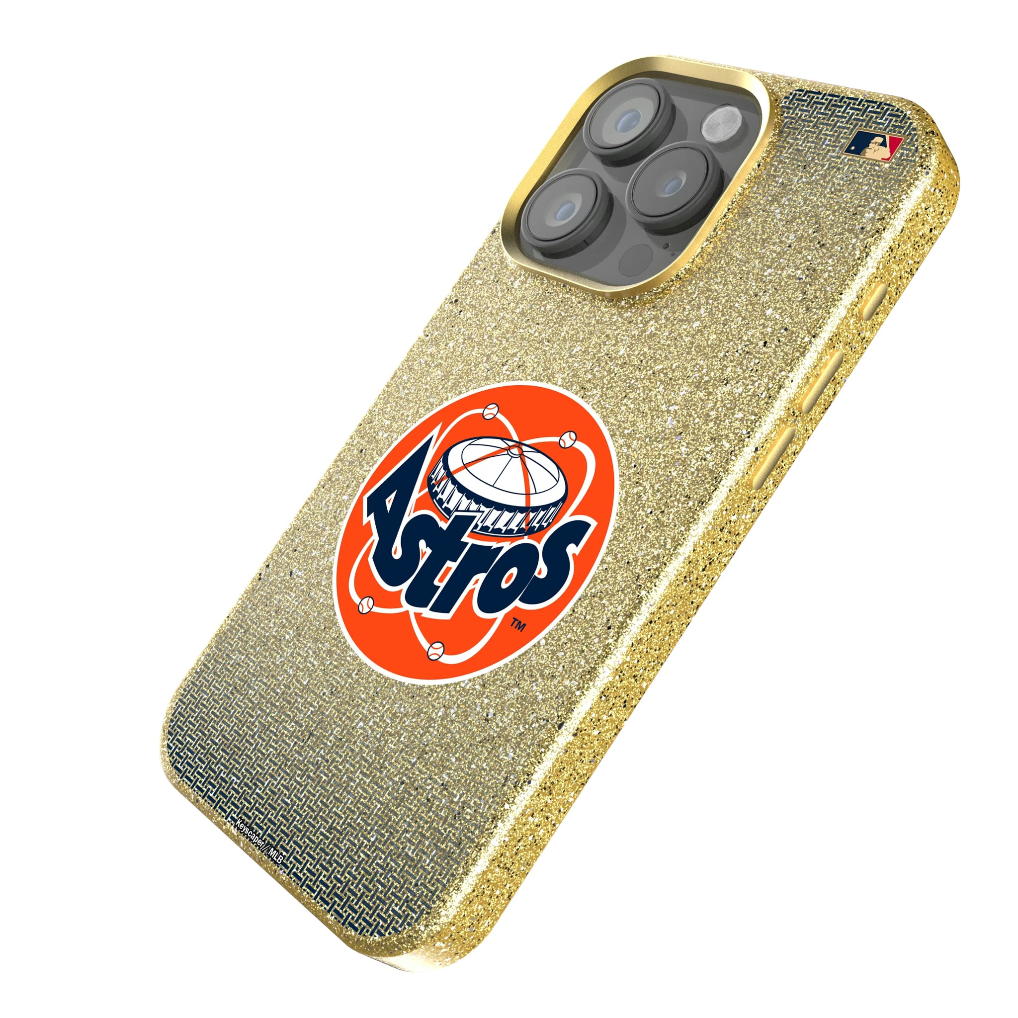 Houston Astros 1977-1993 - Cooperstown Collection Linen iPhone Bling Phone Case for Apple iPhone - Isometric View